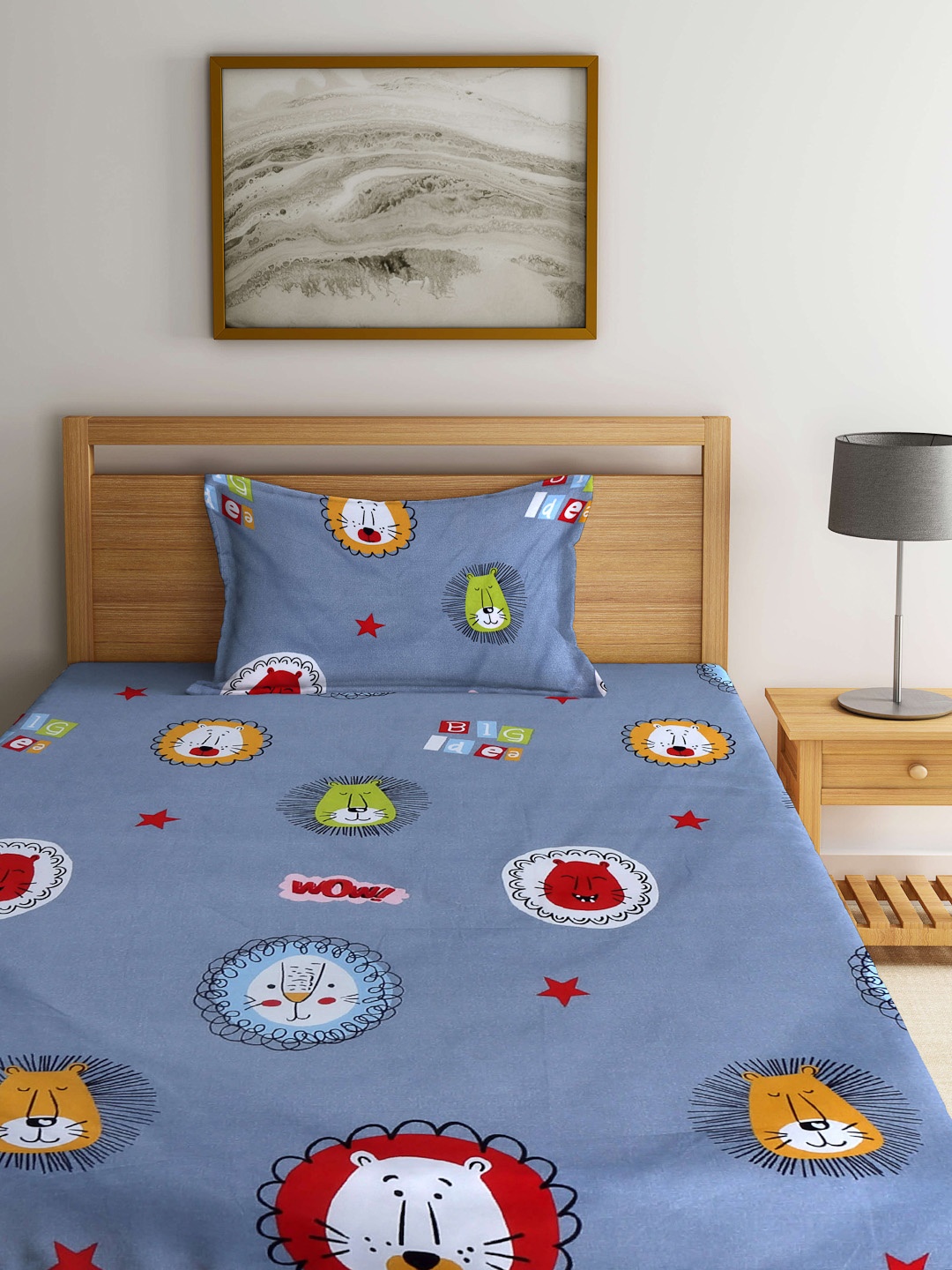 Arrabi Grey & Red Cartoon Characters 300 TC Fitted Single Bedsheet With 1 Pillow Cover
Arrabi Grey & Red Cartoon Characters 300 TC Fitted Single Bedsheet With 1 Pillow Cover