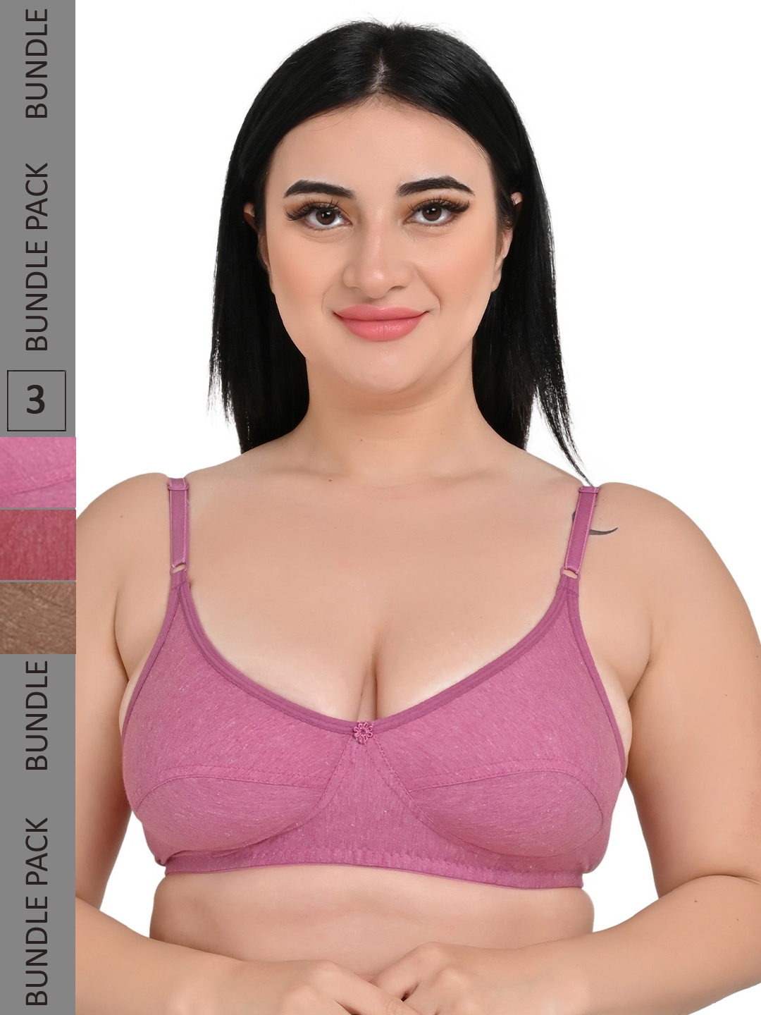 Piylu Pack of 3 Non Padded All Day Comfort Cotton Full Coverage Everyday Bra, Maroon
Piylu Pack of 3 Non Padded All Day Comfort Cotton Full Coverage Everyday Bra, Maroon