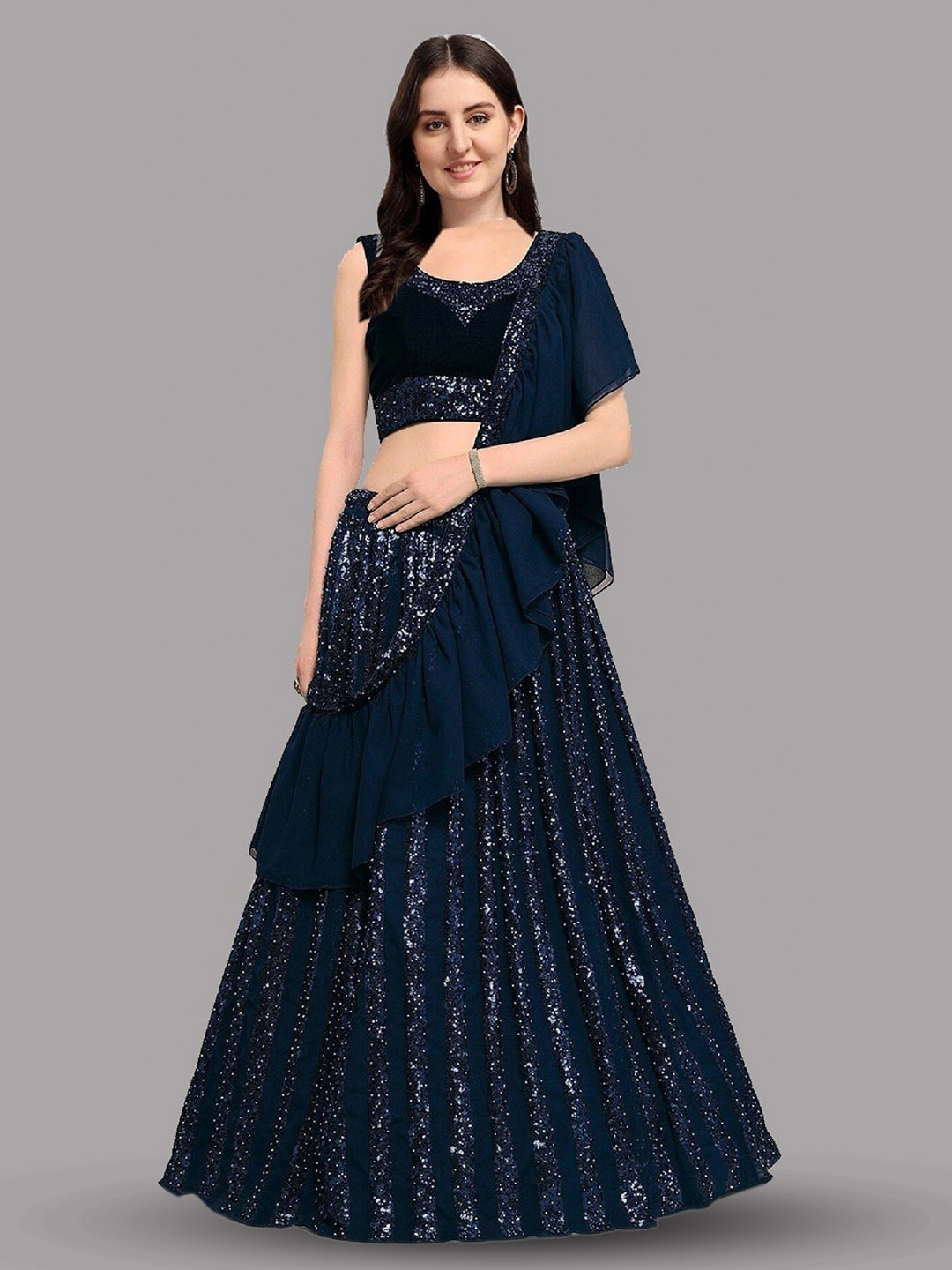 Fashion Basket Embroidered Semi-Stitched Lehenga & Unstitched Blouse With Dupatta, Blue
Fashion Basket Embroidered Semi-Stitched Lehenga & Unstitched Blouse With Dupatta, Blue