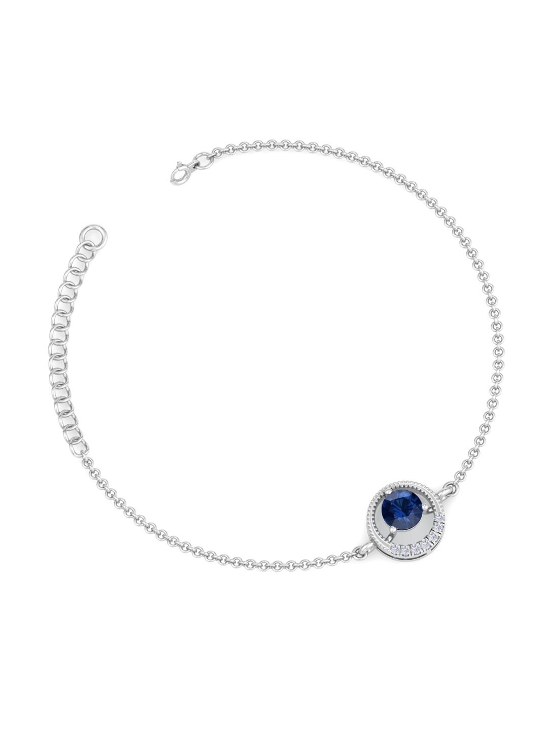 Inddus Jewels Rhodium-Plated CZ-Studded Circular shaped Adjustable Link Bracelet, Silver
Inddus Jewels Rhodium-Plated CZ-Studded Circular shaped Adjustable Link Bracelet, Silver