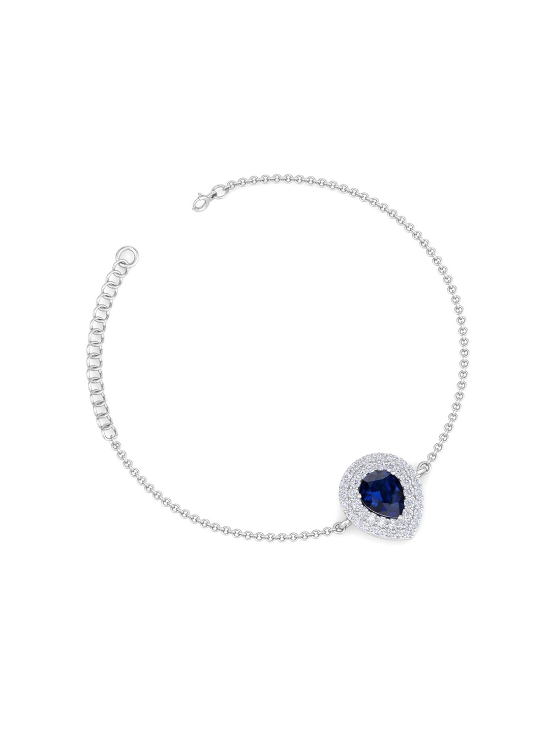 Inddus Jewels Rhodium-Plated CZ-Studded Teardrop shaped Adjustable Link Bracelet, Silver
Inddus Jewels Rhodium-Plated CZ-Studded Teardrop shaped Adjustable Link Bracelet, Silver