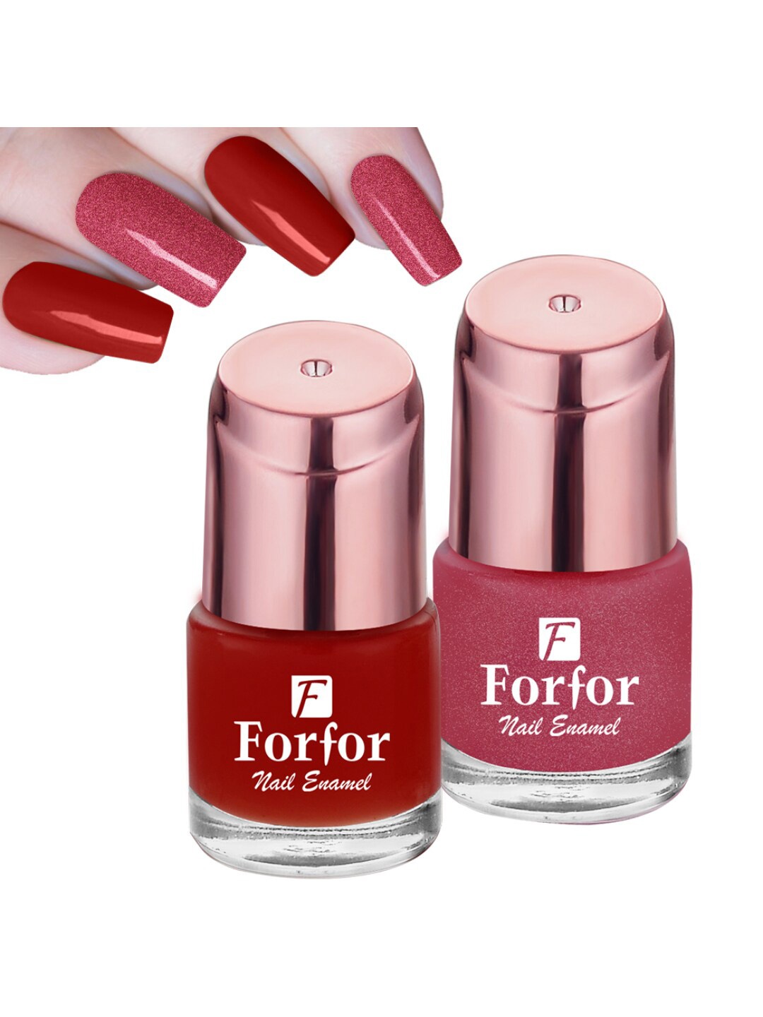 FORFOR Set Of 2 Perfect Stay Long Lasting Glossy Nail Polish 6ml Each - 107 + 108, Red
FORFOR Set Of 2 Perfect Stay Long Lasting Glossy Nail Polish 6ml Each - 107 + 108, Red