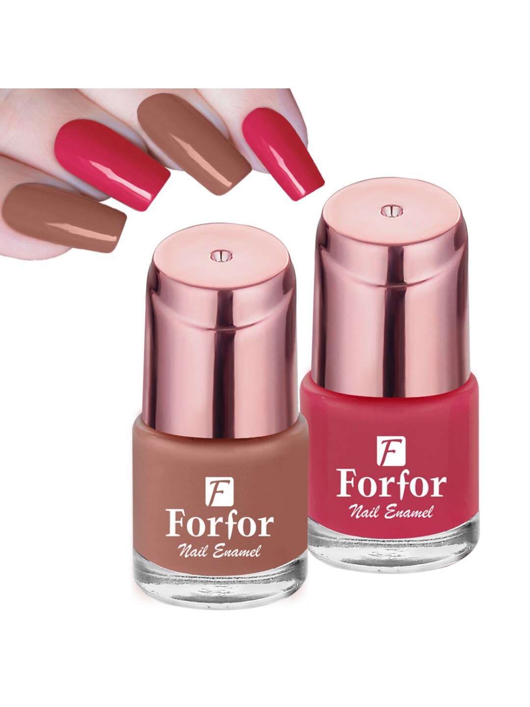 FORFOR Set of 2 Perfect Stay Rose Gold Glossy Nail Enamel 6ml each - Shade 102 & 103, Pink
FORFOR Set of 2 Perfect Stay Rose Gold Glossy Nail Enamel 6ml each - Shade 102 & 103, Pink