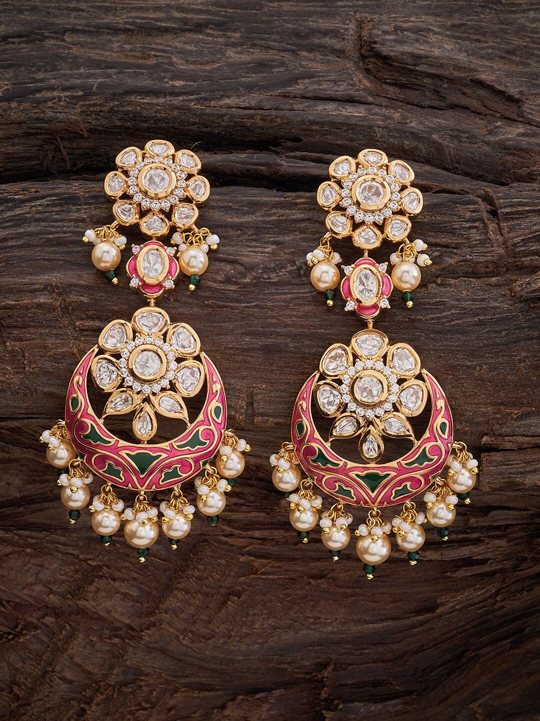 Kushal's Fashion Jewellery Kundan Studded Circular Shaped Chandbalis Earrings, White
Kushal's Fashion Jewellery Kundan Studded Circular Shaped Chandbalis Earrings, White