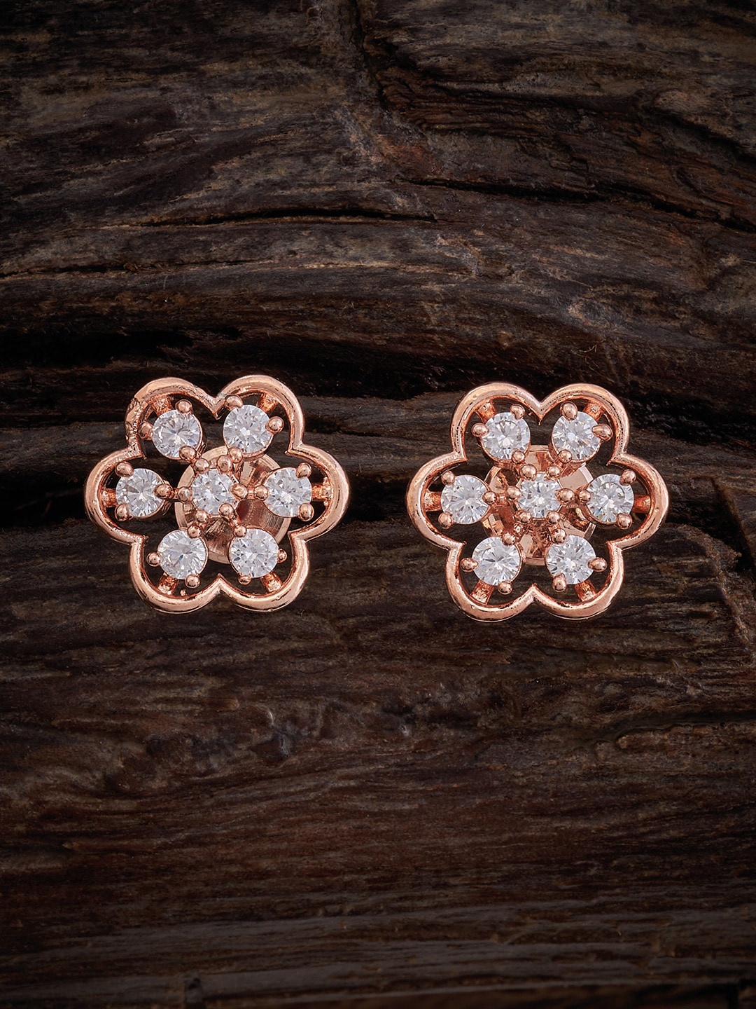 Kushal's Fashion Jewellery Rose Gold-Plated CZ Studded Floral Shaped Studs Earrings, White
Kushal's Fashion Jewellery Rose Gold-Plated CZ Studded Floral Shaped Studs Earrings, White