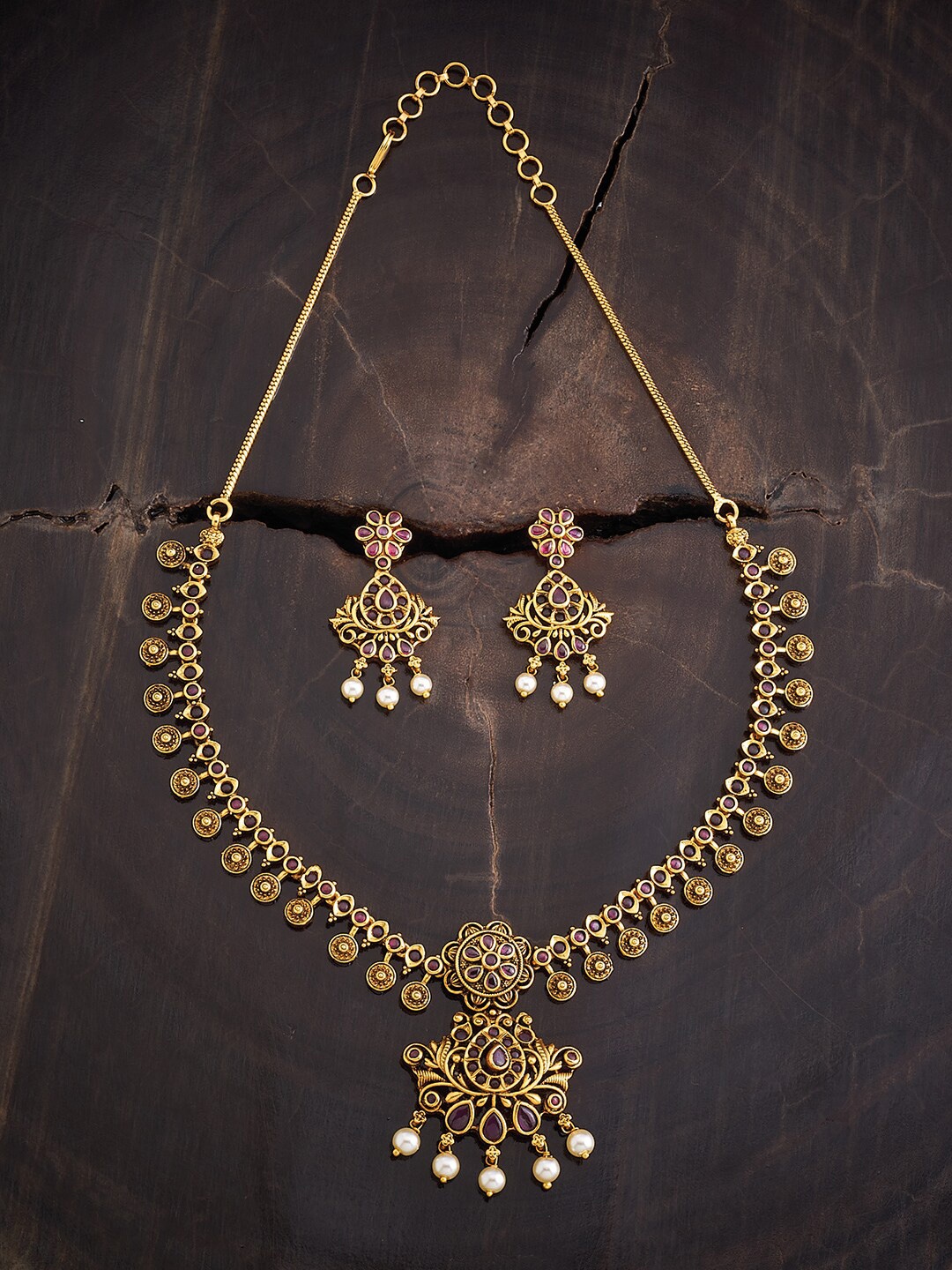 Kushal's Fashion Jewellery 92.5 Pure Silver Stones-Studded & Beaded Jewellery Set, Gold
Kushal's Fashion Jewellery 92.5 Pure Silver Stones-Studded & Beaded Jewellery Set, Gold