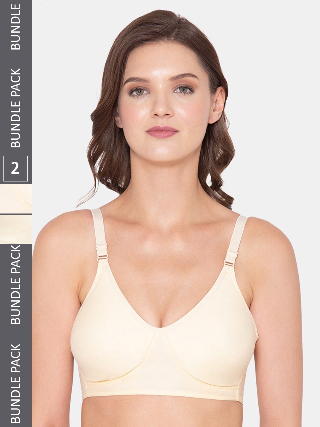 Souminie Pack Of 2 Full Coverage Seamless All Day Comfort Classic-Fit Cotton Everyday Bra, Beige
Souminie Pack Of 2 Full Coverage Seamless All Day Comfort Classic-Fit Cotton Everyday Bra, Beige