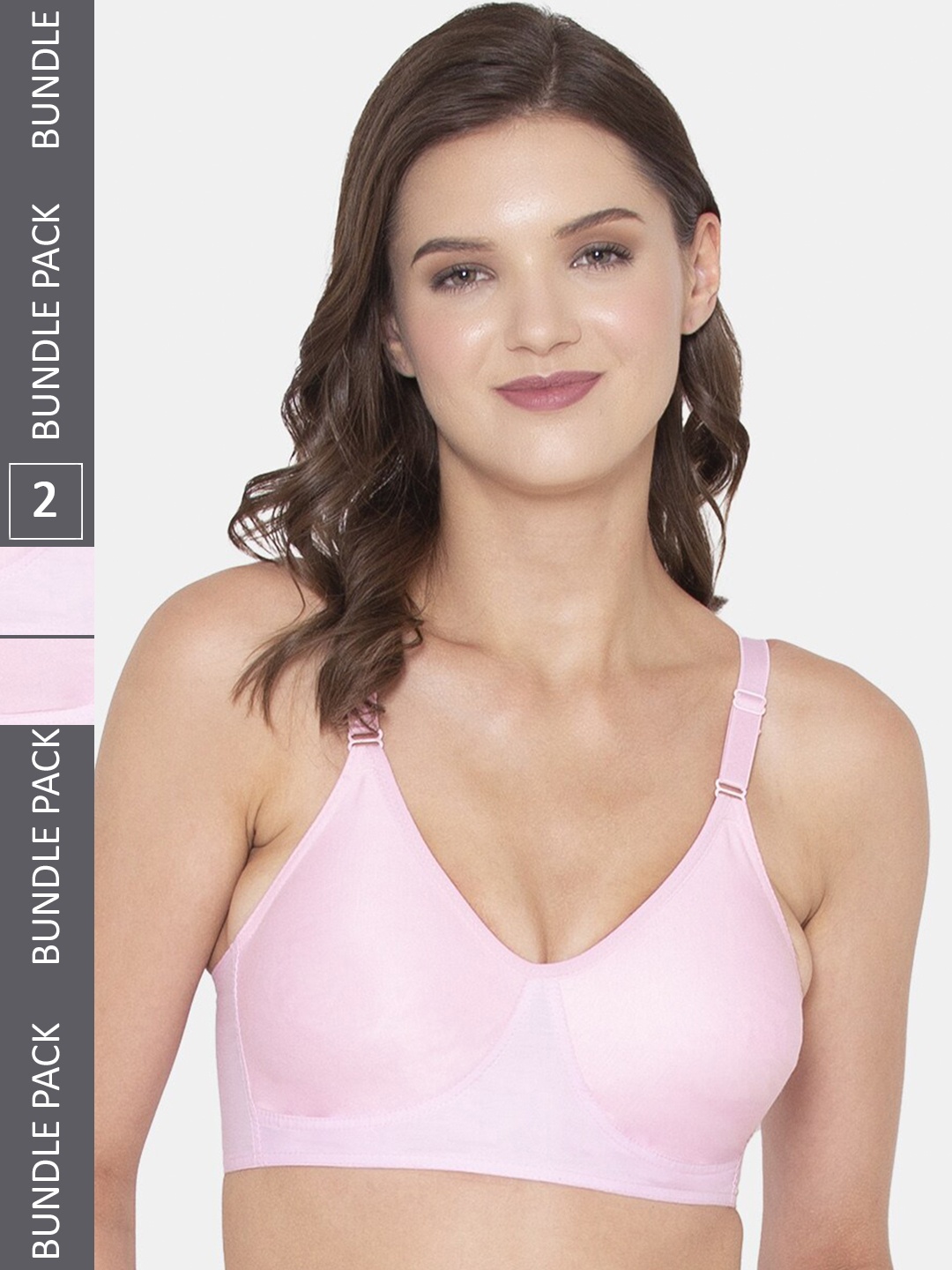 Souminie Pack Of 2 Full Coverage Seamless All Day Comfort Non-Padded Everyday Bras, Pink
Souminie Pack Of 2 Full Coverage Seamless All Day Comfort Non-Padded Everyday Bras, Pink