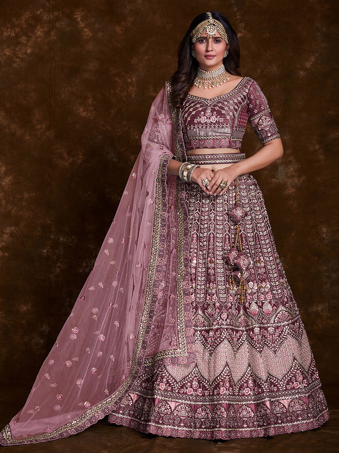 Fusionic Embroidered Thread Work Semi-Stitched Lehenga & Unstitched Blouse With Dupatta, Purple
Fusionic Embroidered Thread Work Semi-Stitched Lehenga & Unstitched Blouse With Dupatta, Purple
