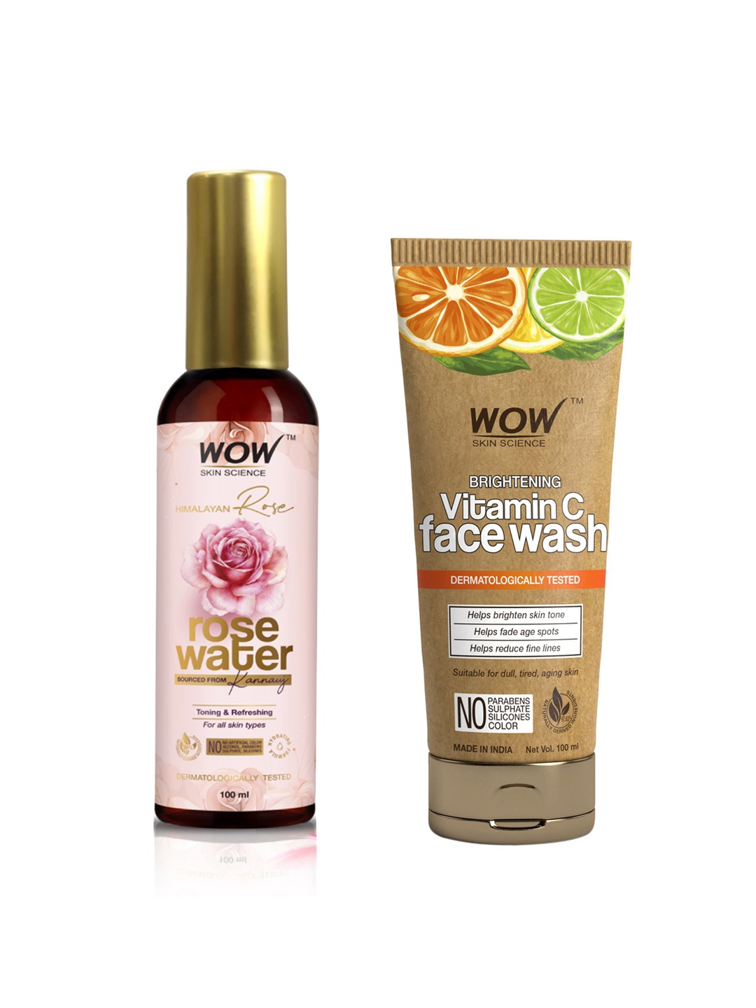 WOW SKIN SCIENCE Paper Tube Vitamin C Face Wash with Himalayan Rose Water Toner, Brown
WOW SKIN SCIENCE Paper Tube Vitamin C Face Wash with Himalayan Rose Water Toner, Brown
