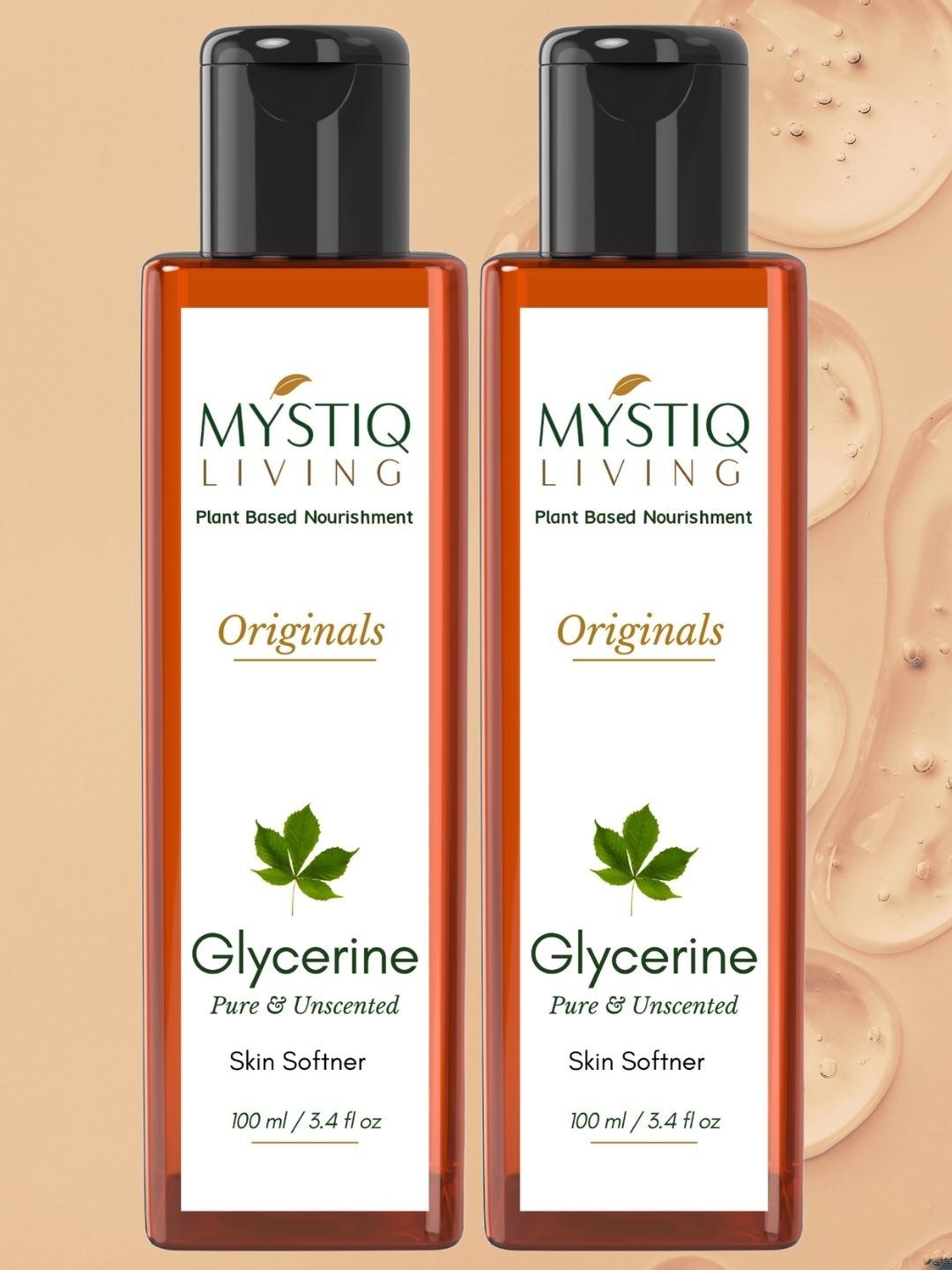 MYSTIQ LIVING Set Of 2 Originals Pure & Unscented Glycerine Skin Softener - 100ml Each, Brown
MYSTIQ LIVING Set Of 2 Originals Pure & Unscented Glycerine Skin Softener - 100ml Each, Brown