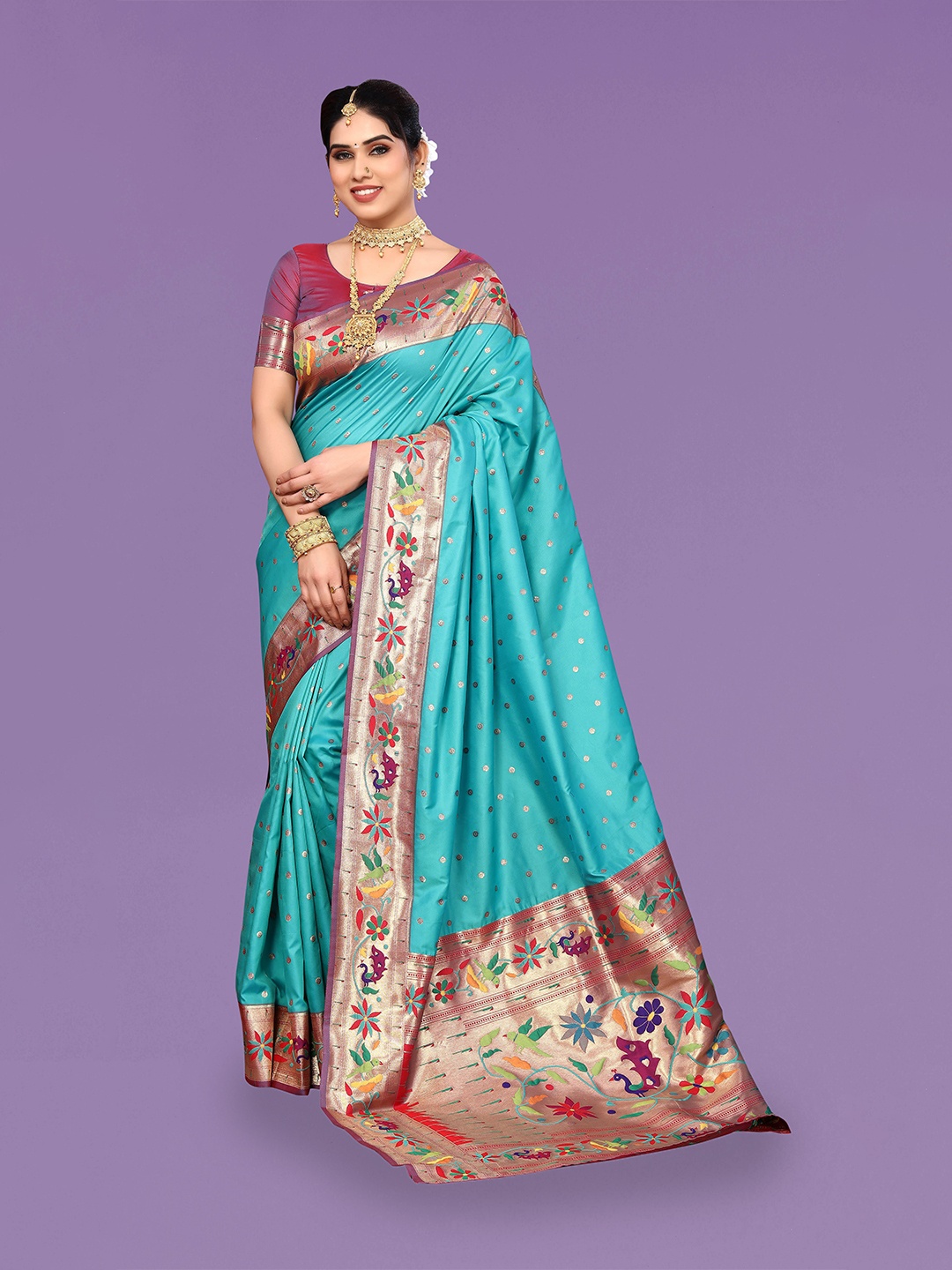 Ekta Textiles Ethnic Motifs Woven Design Zari Pure Silk Banarasi Saree, Turquoise blue
Ekta Textiles Ethnic Motifs Woven Design Zari Pure Silk Banarasi Saree, Turquoise blue