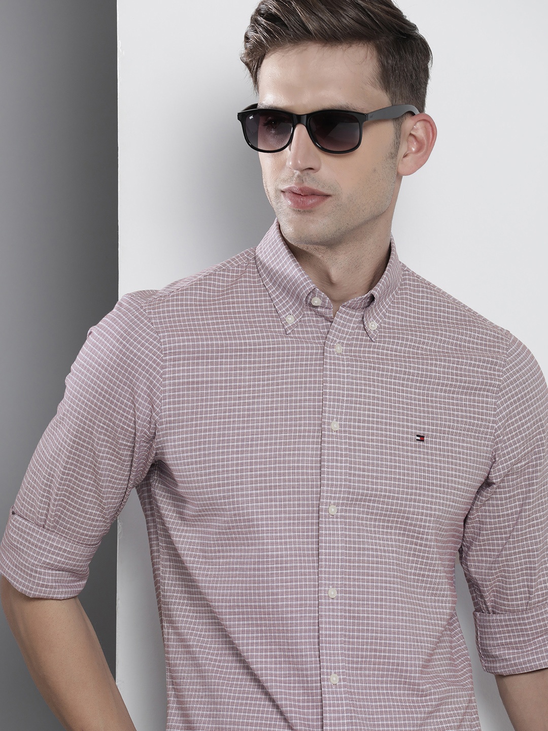 Tommy Hilfiger Pure Cotton Button-Down Collar Micro Checks Slim Fit Casual Shirt, Red
Tommy Hilfiger Pure Cotton Button-Down Collar Micro Checks Slim Fit Casual Shirt, Red