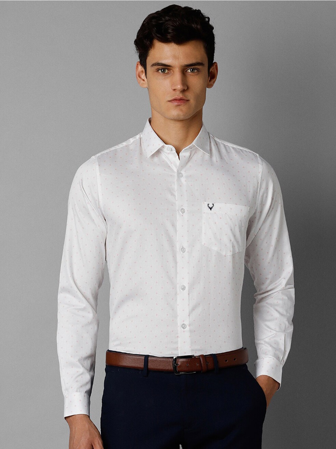 Allen Solly Micro Ditsy Printed Spread Collar Slim Fit Pure Cotton Formal Shirt, White
Allen Solly Micro Ditsy Printed Spread Collar Slim Fit Pure Cotton Formal Shirt, White