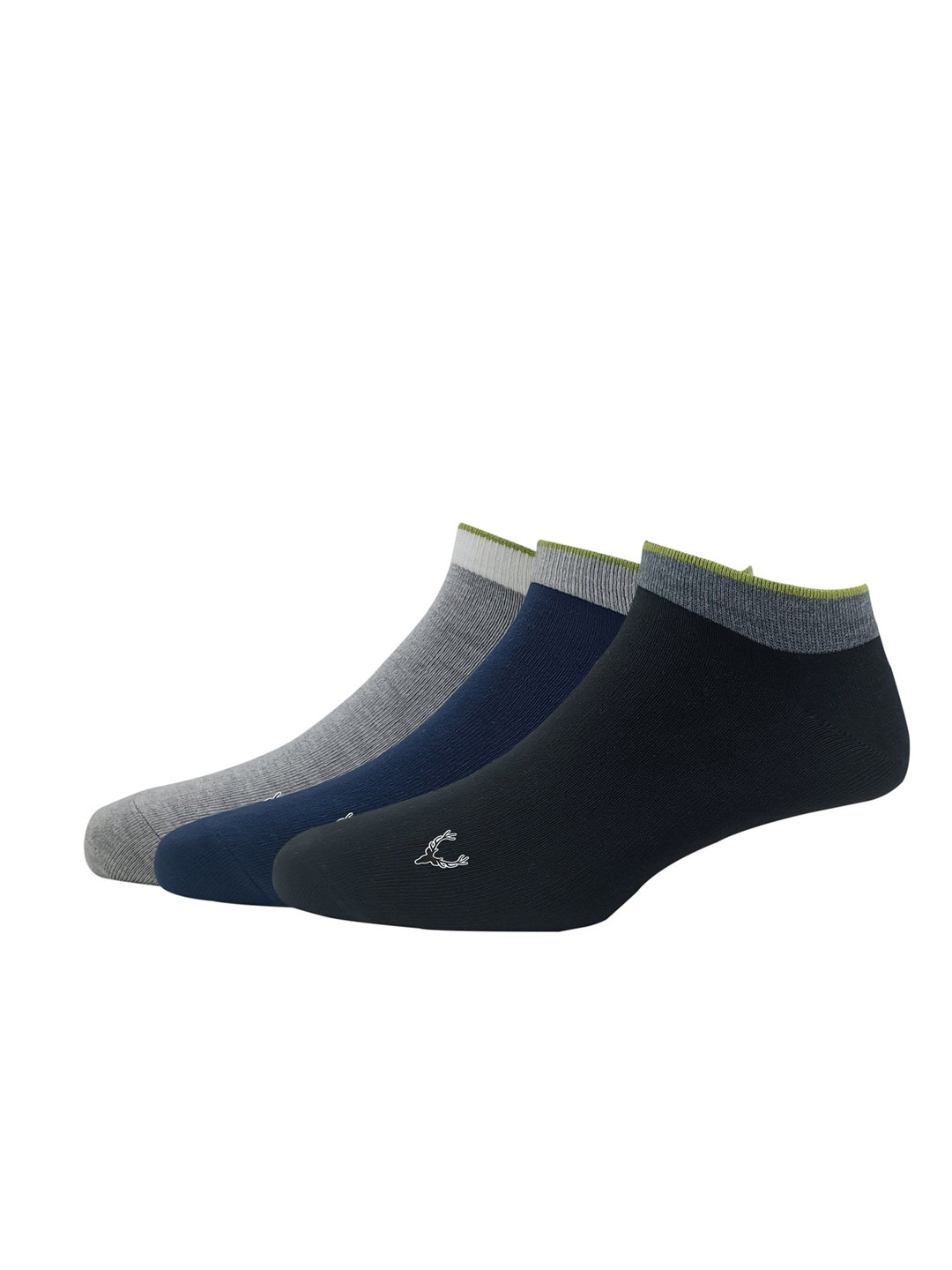 Allen Solly Pack Of 3 Striped Above Ankle Length Socks, Black