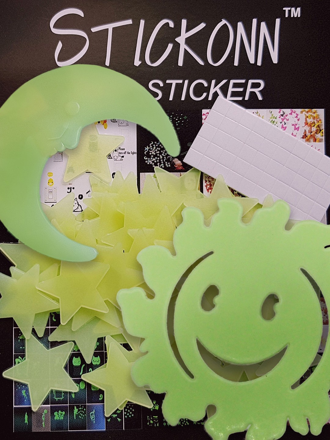 JENNA 50 Pieces Fluorescent Glow In The Dark Stars Sun & Moon Wall Stickers, Fluorescent green
JENNA 50 Pieces Fluorescent Glow In The Dark Stars Sun & Moon Wall Stickers, Fluorescent green