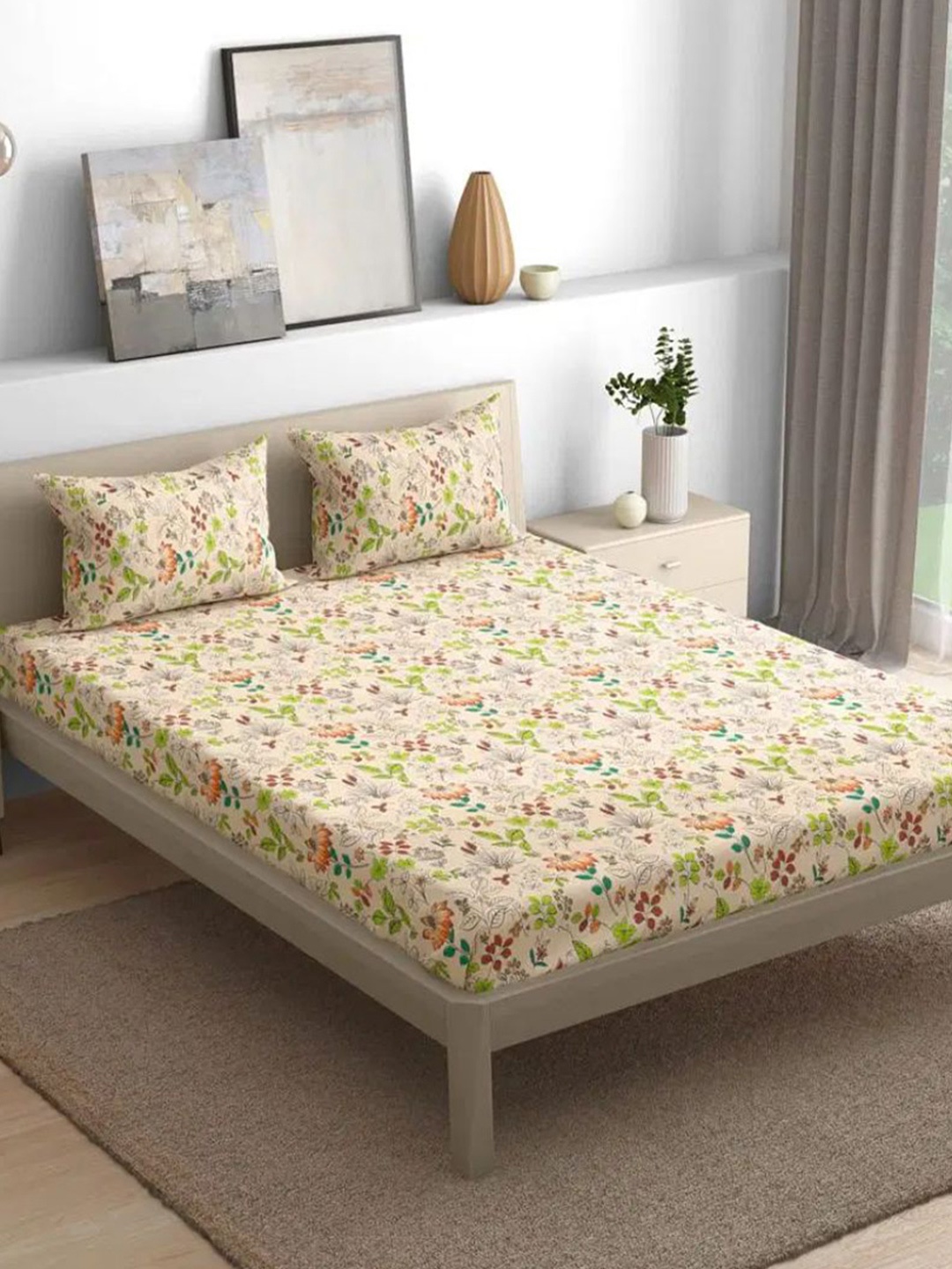 wakefit Green & Blue Floral 200 TC Fitted Cotton Queen Bedsheet With 2 Pillow Covers
wakefit Green & Blue Floral 200 TC Fitted Cotton Queen Bedsheet With 2 Pillow Covers