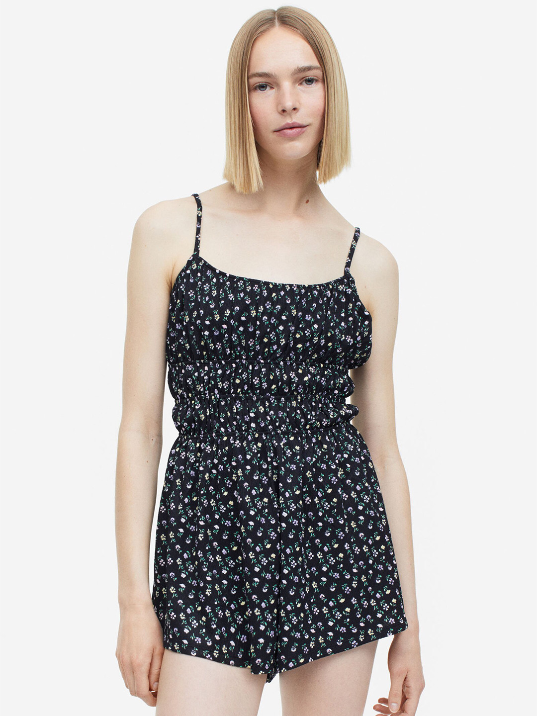 H&M Crinkled Jersey Playsuit, Black
H&M Crinkled Jersey Playsuit, Black