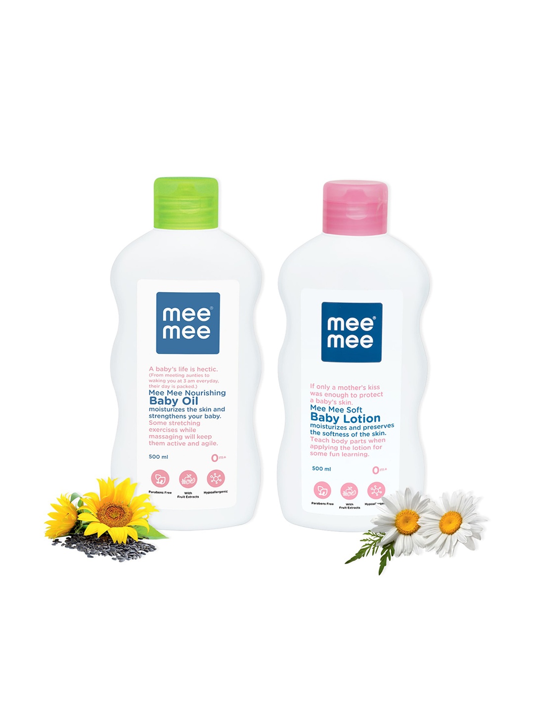 MeeMee Kids Set Of Hypoallergenic Baby Oil & Baby Lotion With Fruit Extracts - 500ml Each, White
MeeMee Kids Set Of Hypoallergenic Baby Oil & Baby Lotion With Fruit Extracts - 500ml Each, White