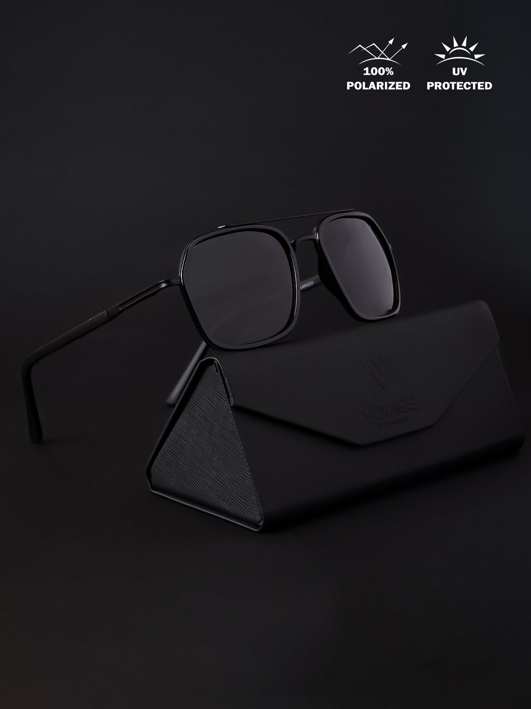 Voyage Unisex Lens & Wayfarer Sunglasses With Polarised And UV Protected Lens 8054MG4207, Black
Voyage Unisex Lens & Wayfarer Sunglasses With Polarised And UV Protected Lens 8054MG4207, Black
