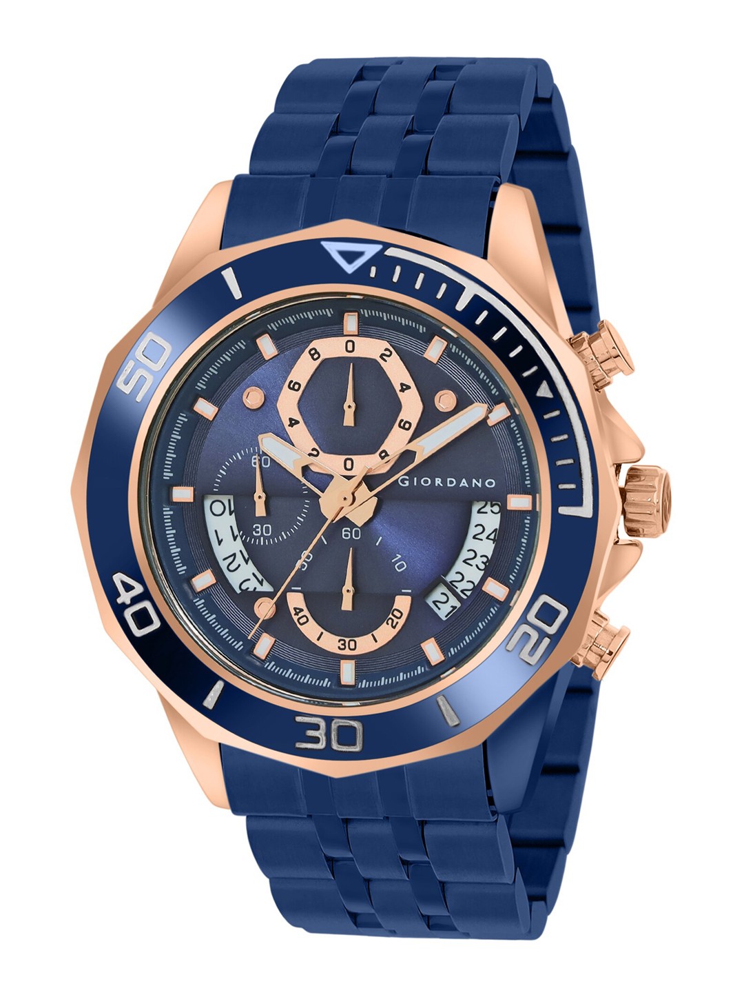GIORDANO Men Dial & Stainless Steel Textured Straps Analogue Watch GZ-50072-33, Blue
GIORDANO Men Dial & Stainless Steel Textured Straps Analogue Watch GZ-50072-33, Blue