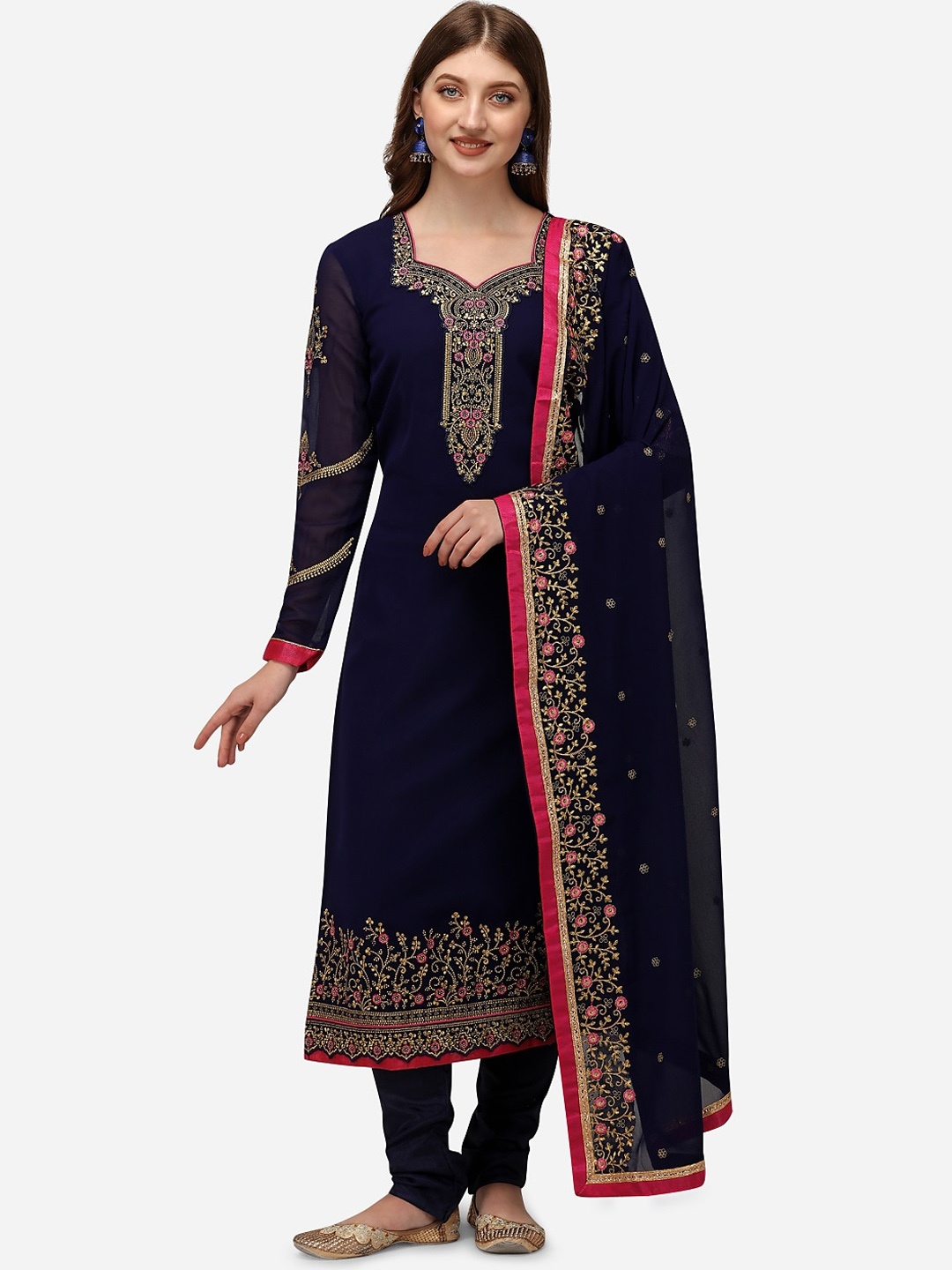 Nivah Fashion Embroidered Regular Beads and Stones Kurta with Salwar & Dupatta, Blue
Nivah Fashion Embroidered Regular Beads and Stones Kurta with Salwar & Dupatta, Blue