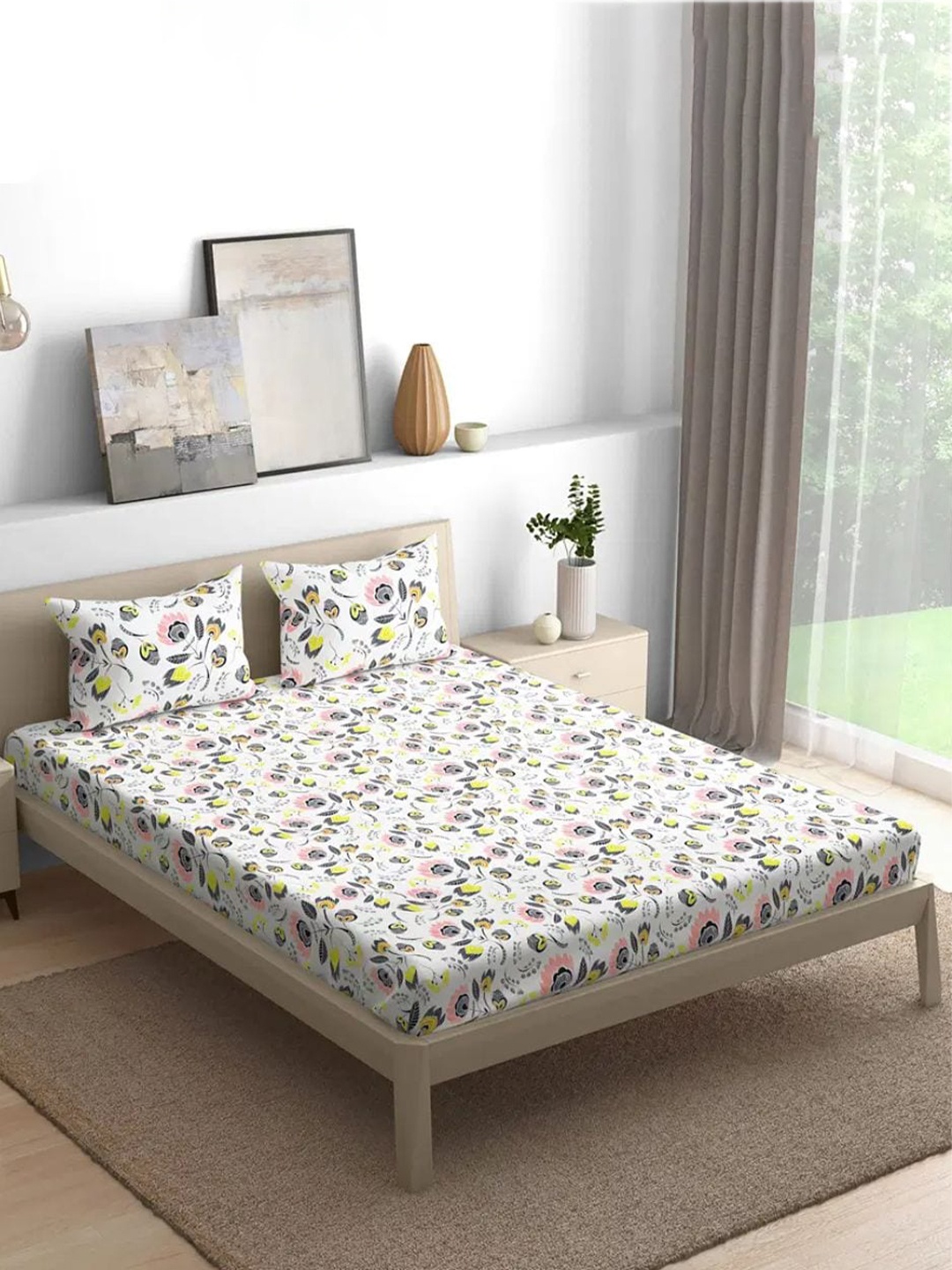 wakefit White & Blue Floral 200 TC Cotton Fitted King Bedsheet With 2 Pillow Covers
wakefit White & Blue Floral 200 TC Cotton Fitted King Bedsheet With 2 Pillow Covers