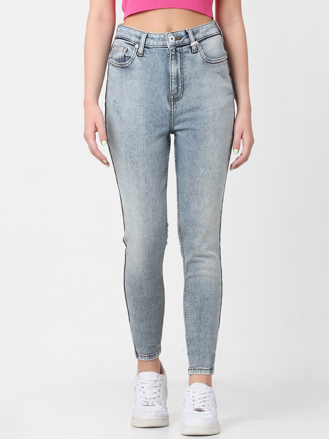 ONLY Women High-Rise Skinny Fit Clean Look Heavy Fade Cropped Stretchable Jeans, Blue
ONLY Women High-Rise Skinny Fit Clean Look Heavy Fade Cropped Stretchable Jeans, Blue