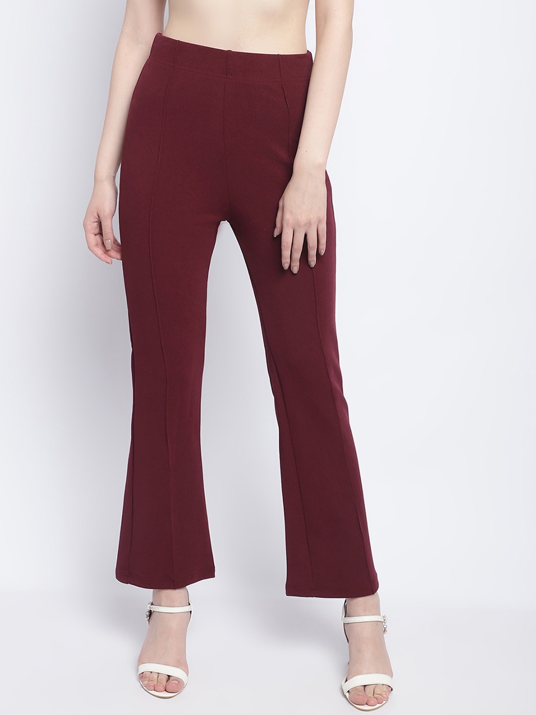 SILVERFLY Women Relaxed Straight Leg Fit High-Rise Easy Wash Bootcut Trousers, Burgundy
SILVERFLY Women Relaxed Straight Leg Fit High-Rise Easy Wash Bootcut Trousers, Burgundy