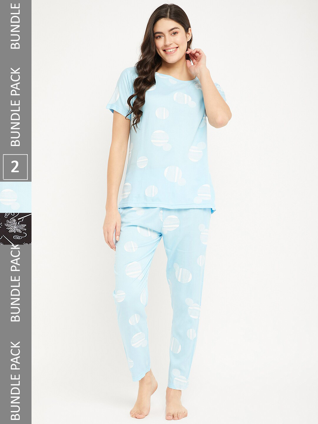 FirstKrush Pack Of 2 Printed Pure Cotton Night Suit, Black
FirstKrush Pack Of 2 Printed Pure Cotton Night Suit, Black