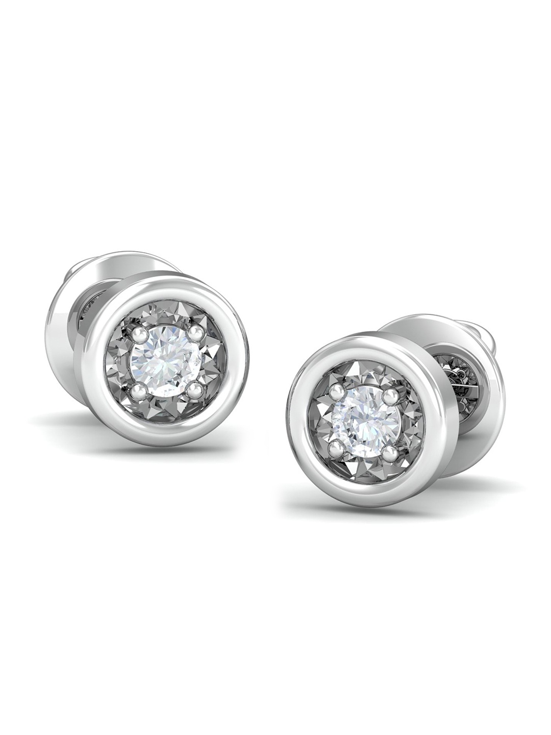 KUBERBOX Rishone Solitaire 18KT White Gold Diamond-Studded Earrings - 2.02 gm, Silver
KUBERBOX Rishone Solitaire 18KT White Gold Diamond-Studded Earrings - 2.02 gm, Silver