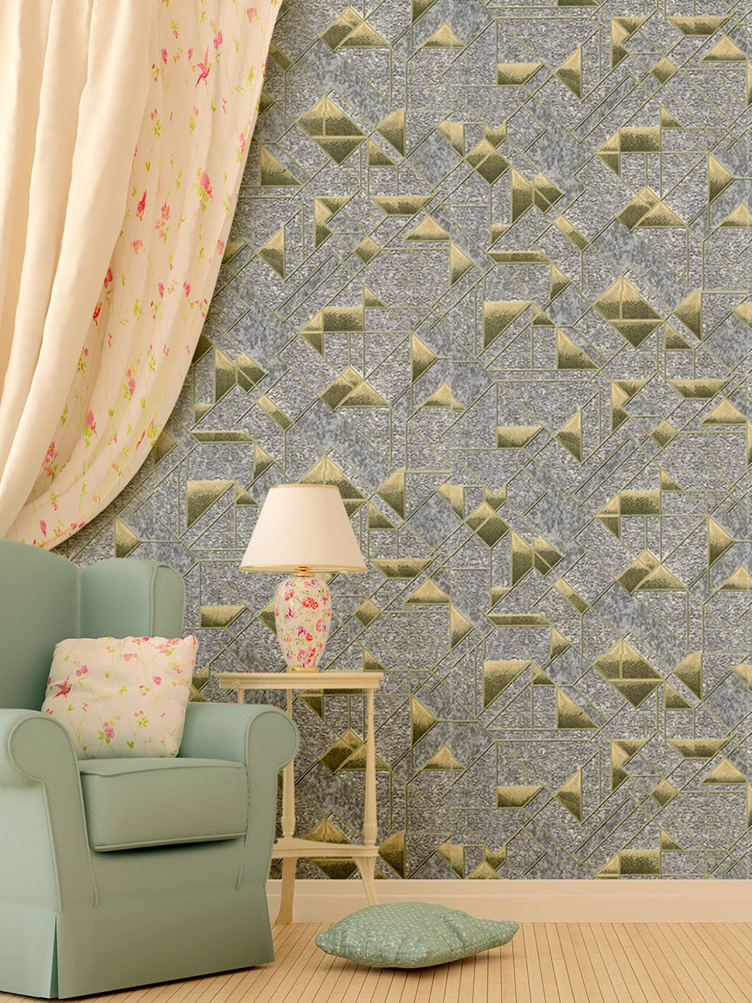 Asian Paints Embossed Diamond Geometric | Non adhesive Wallpapers for Home(53x950cm), Grey
Asian Paints Embossed Diamond Geometric | Non adhesive Wallpapers for Home(53x950cm), Grey