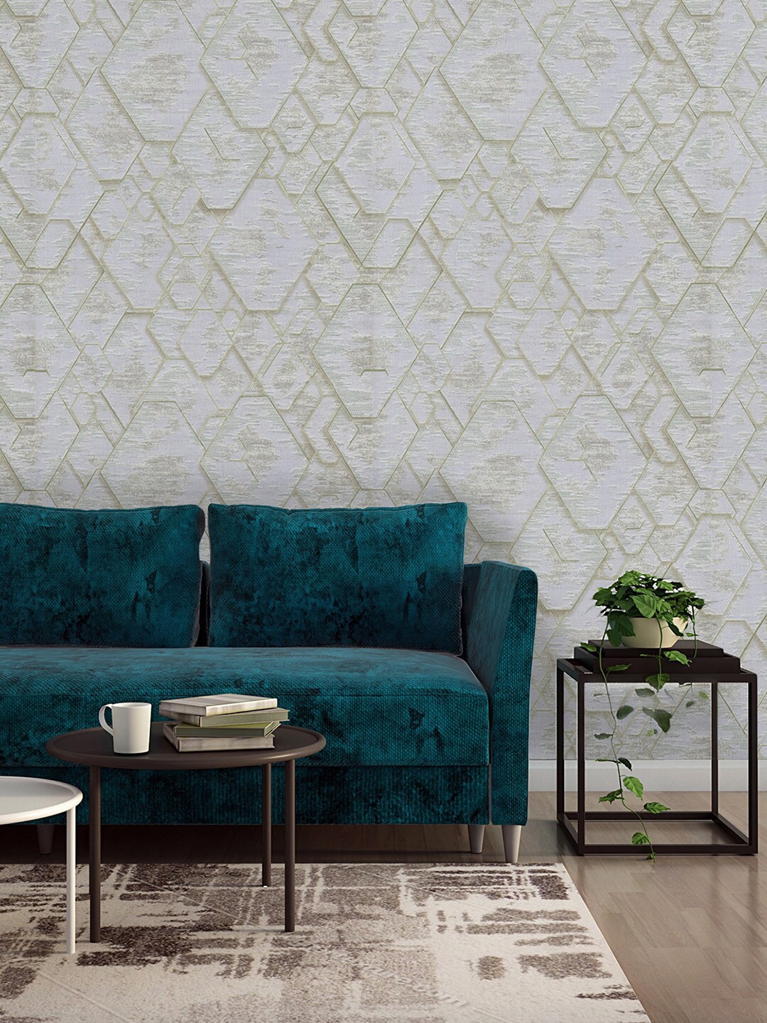 Asian Paints ezyCR8 Hexagon Brown and Gold Non Adhesive Wallpaper for Home (53x950cm), Grey
Asian Paints ezyCR8 Hexagon Brown and Gold Non Adhesive Wallpaper for Home (53x950cm), Grey
