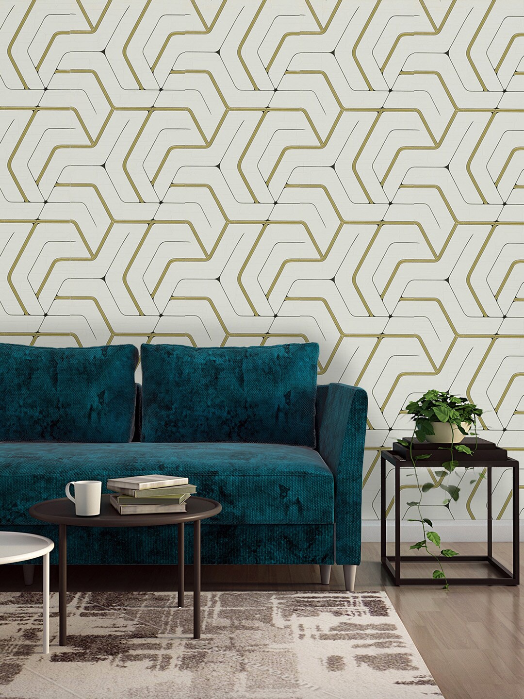 Asian Paints ezyCR8 Curved Line Beige Golden Non Adhesive Wallpaper for Home (53x950cm), Yellow
Asian Paints ezyCR8 Curved Line Beige Golden Non Adhesive Wallpaper for Home (53x950cm), Yellow