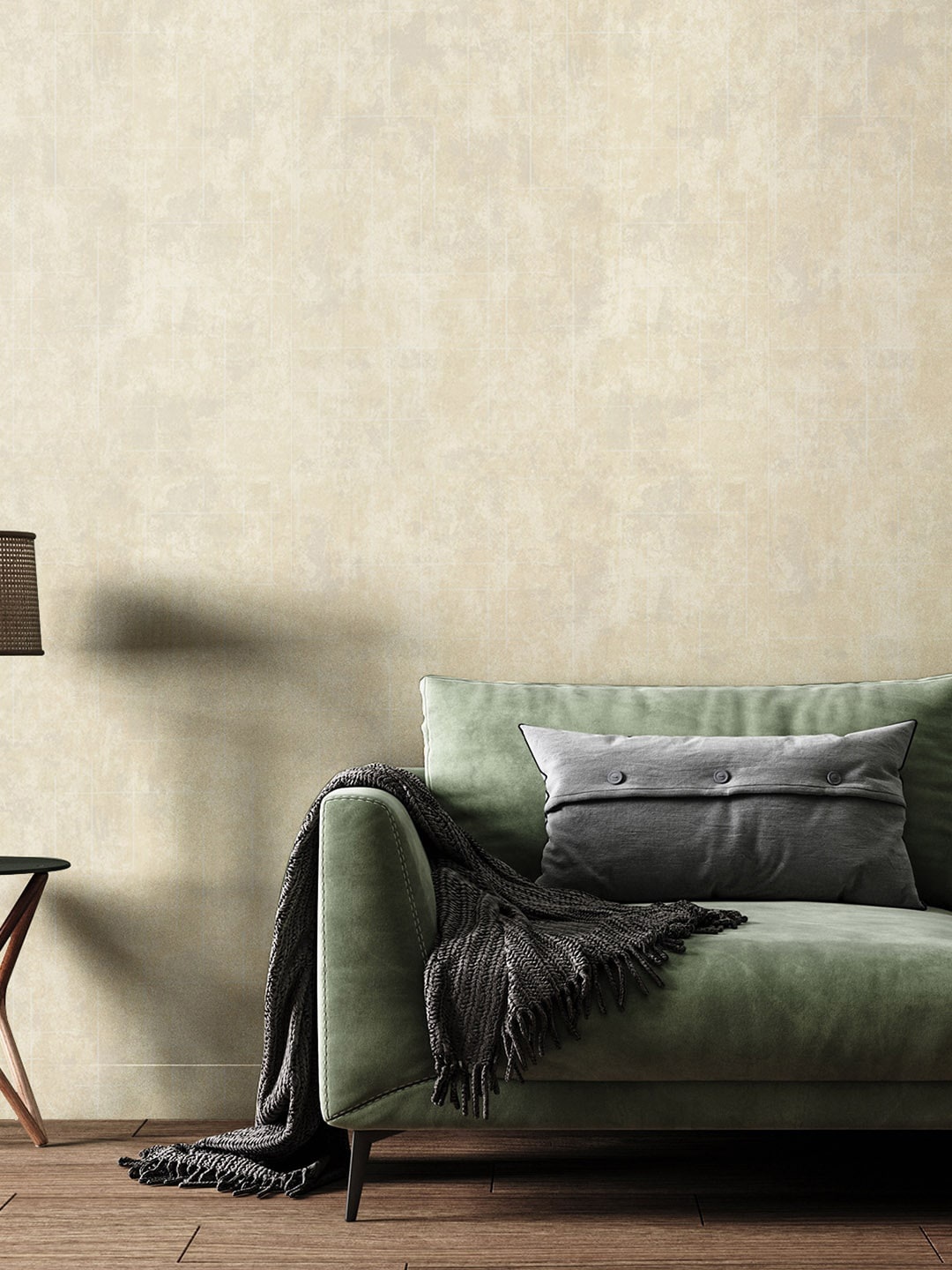 Asian Paints Abstract Design Non-Adhesive Wallpaper (53x 950cm), Beige