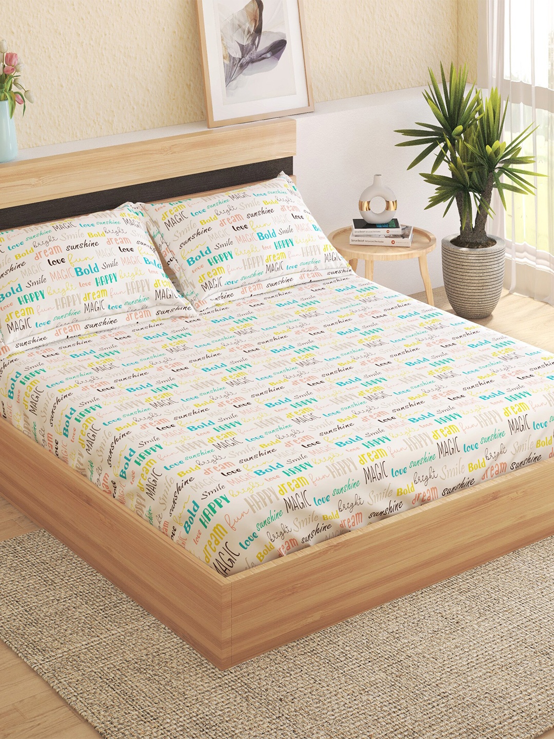 Home Centre Slate White & Blue Graphic Cotton 150 TC Queen Bedsheet With 2 Pillow Covers
Home Centre Slate White & Blue Graphic Cotton 150 TC Queen Bedsheet With 2 Pillow Covers