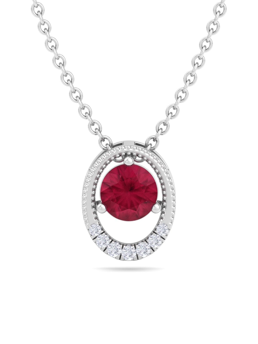 Inddus Jewels 925 Sterling Silver Rhodium-Plated CZ Studded Oval Pendant With Chain
Inddus Jewels 925 Sterling Silver Rhodium-Plated CZ Studded Oval Pendant With Chain