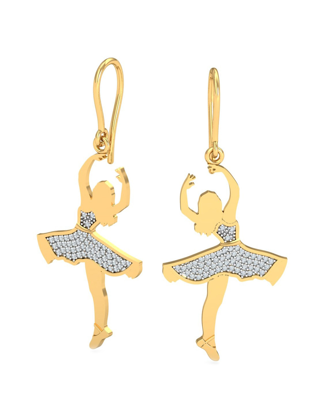 KUBERBOX Ballerina 18KT Gold Diamond-Studded Earrings-3.23gm
KUBERBOX Ballerina 18KT Gold Diamond-Studded Earrings-3.23gm