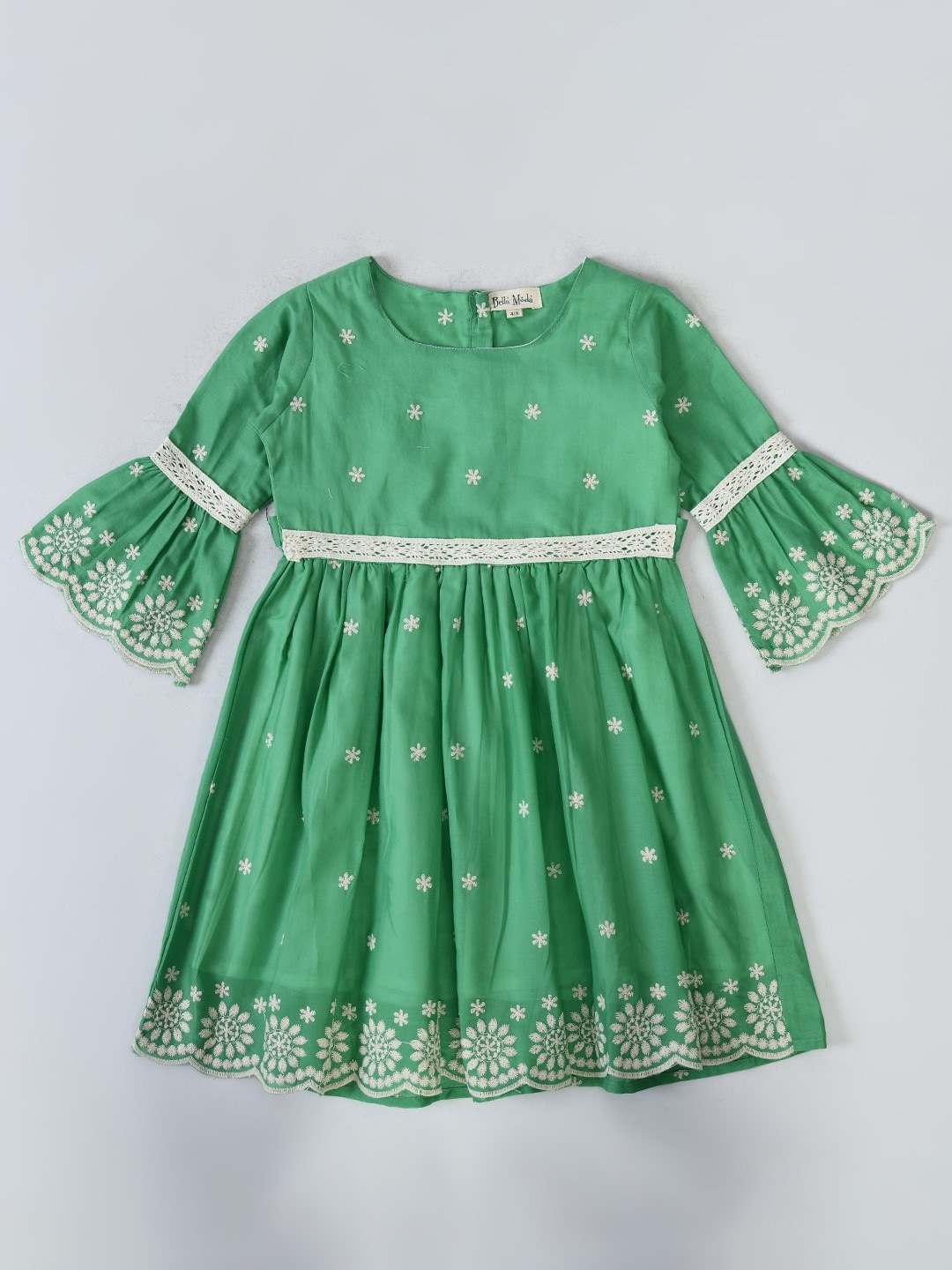 Bella Moda Girls Ethnic Motifs Embroidered Bell Sleeve Cotton Fit & Flare Dress, Green
Bella Moda Girls Ethnic Motifs Embroidered Bell Sleeve Cotton Fit & Flare Dress, Green
