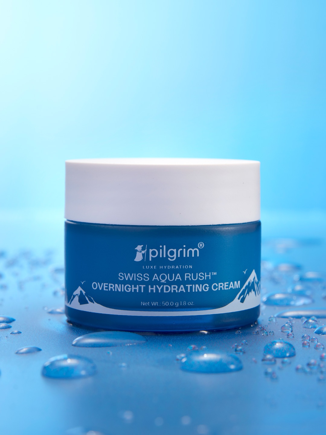 Pilgrim Swiss Aqua Rush Overnight Hydrating Cream for Overnight Intense Hydration - 50g, Blue
Pilgrim Swiss Aqua Rush Overnight Hydrating Cream for Overnight Intense Hydration - 50g, Blue