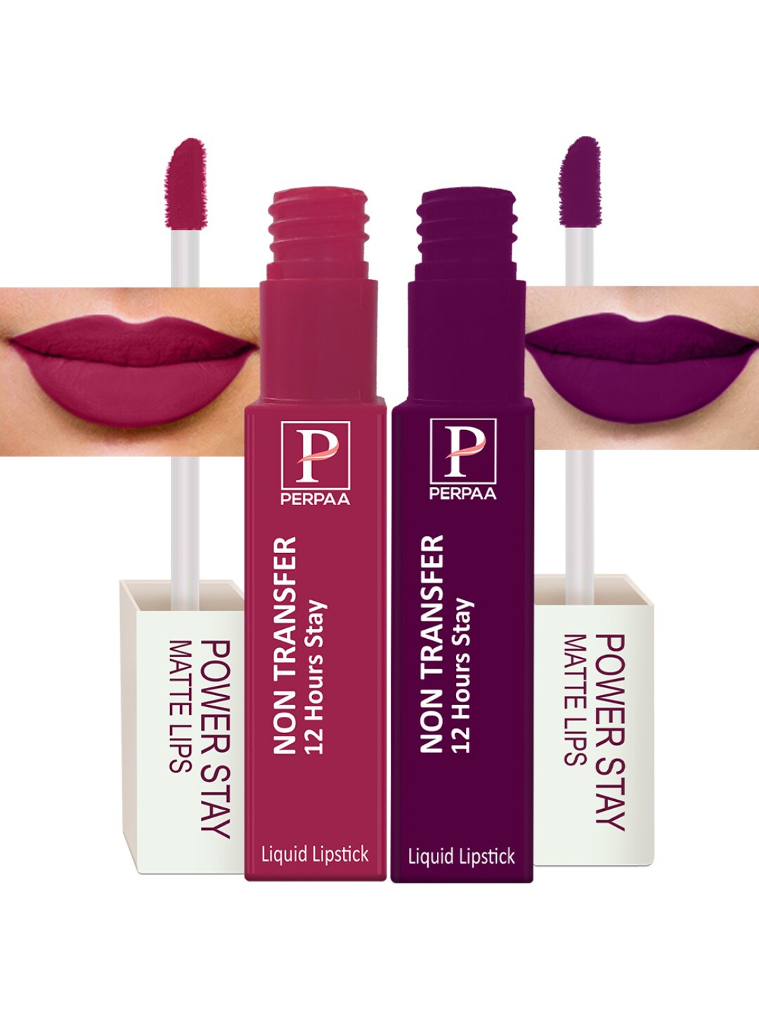 PERPAA Set of 2 Power Stay Non-Transfer Liquid Matte Lipstick 5ml - Shades 10 & 03, Pink
PERPAA Set of 2 Power Stay Non-Transfer Liquid Matte Lipstick 5ml - Shades 10 & 03, Pink