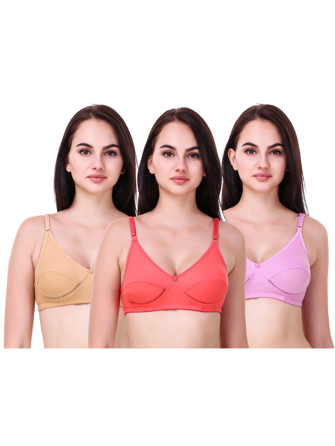 Piylu Pack Of 3 Everyday Bra Full Coverage Heavily Padded Non Wired All Day Comfort, Beige
Piylu Pack Of 3 Everyday Bra Full Coverage Heavily Padded Non Wired All Day Comfort, Beige