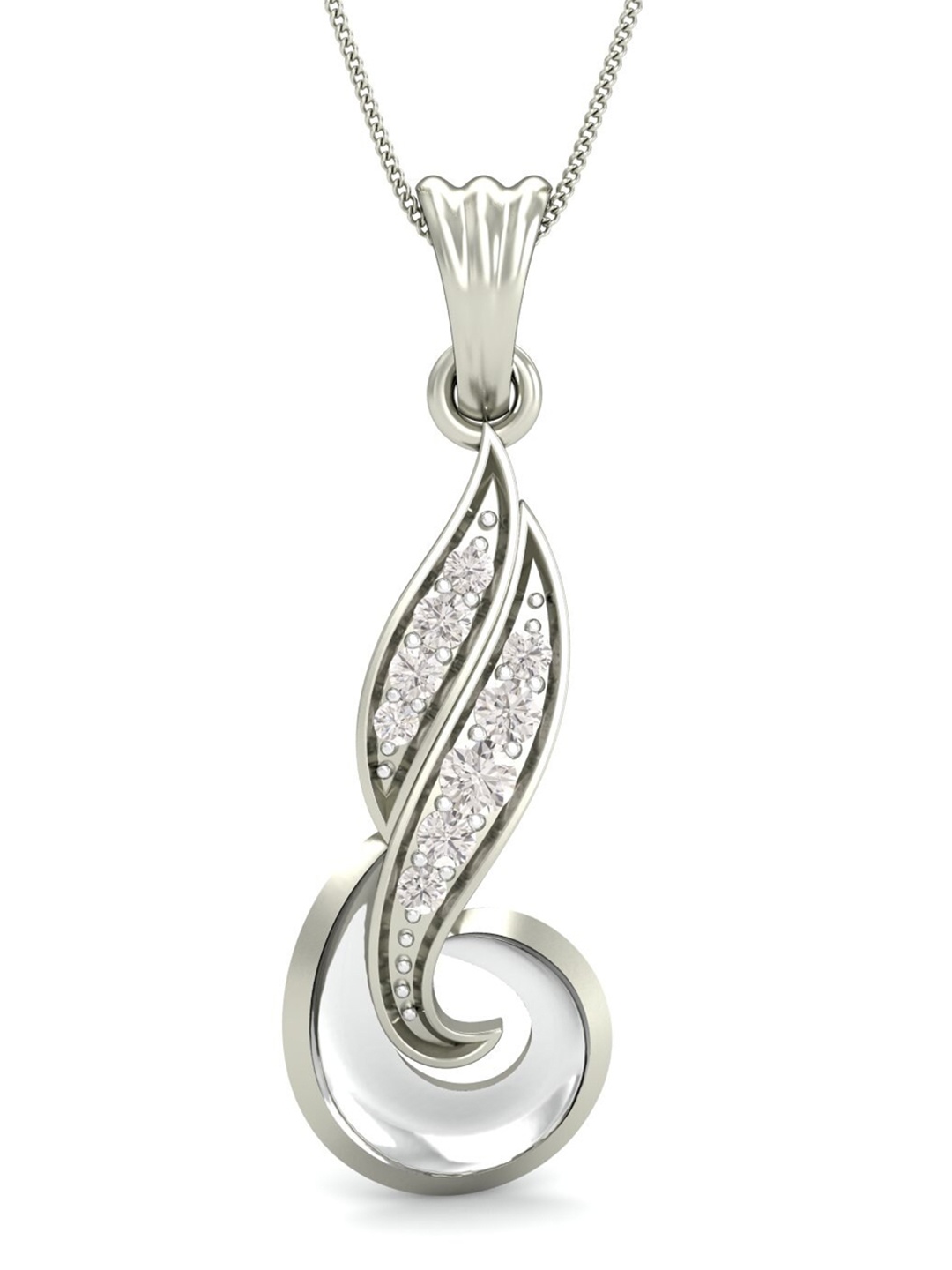 KUBERBOX The Princess' Demand 18KT White Gold Diamond Studded Pendant 1.36g, Silver
KUBERBOX The Princess' Demand 18KT White Gold Diamond Studded Pendant 1.36g, Silver