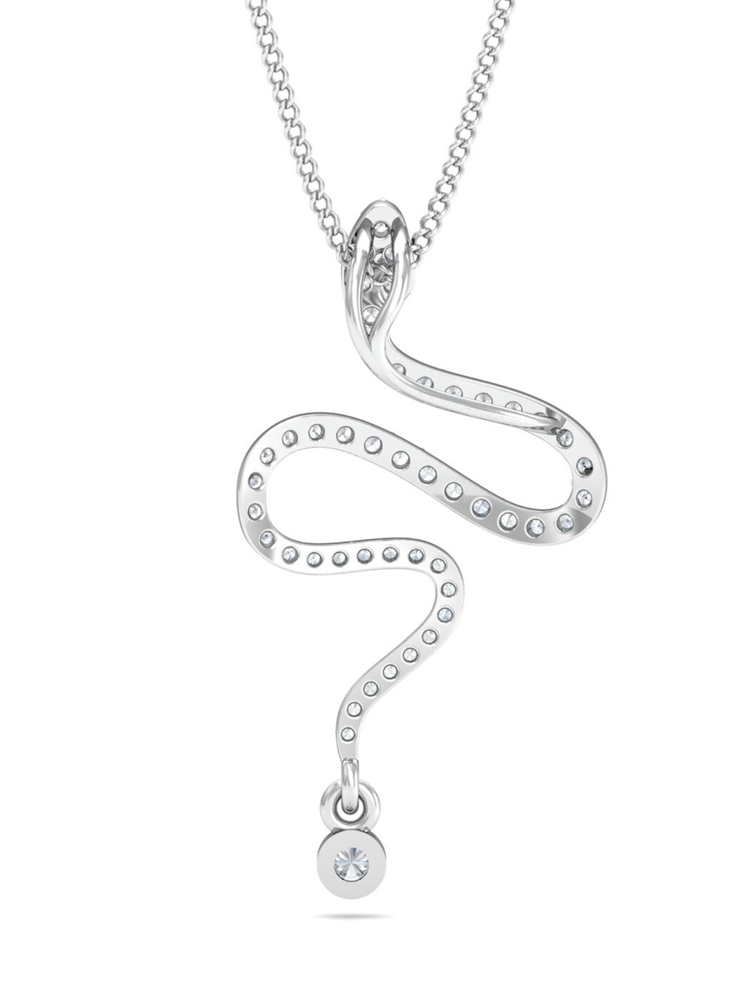 KUBERBOX Sleek Serpent 18KT White Gold Diamond-Studded Pendant - 0.81 gm, Silver
KUBERBOX Sleek Serpent 18KT White Gold Diamond-Studded Pendant - 0.81 gm, Silver