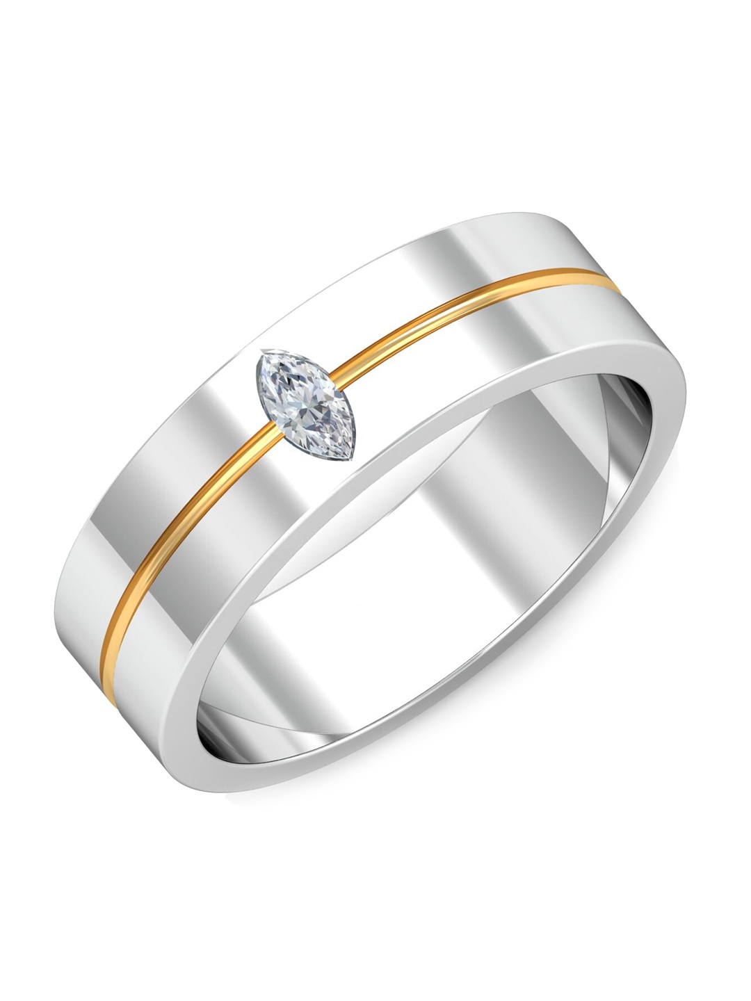 KUBERBOX Men Angel Couple Band 18KT White Gold Diamond-Studded Ring-9.34 gm, Silver
KUBERBOX Men Angel Couple Band 18KT White Gold Diamond-Studded Ring-9.34 gm, Silver