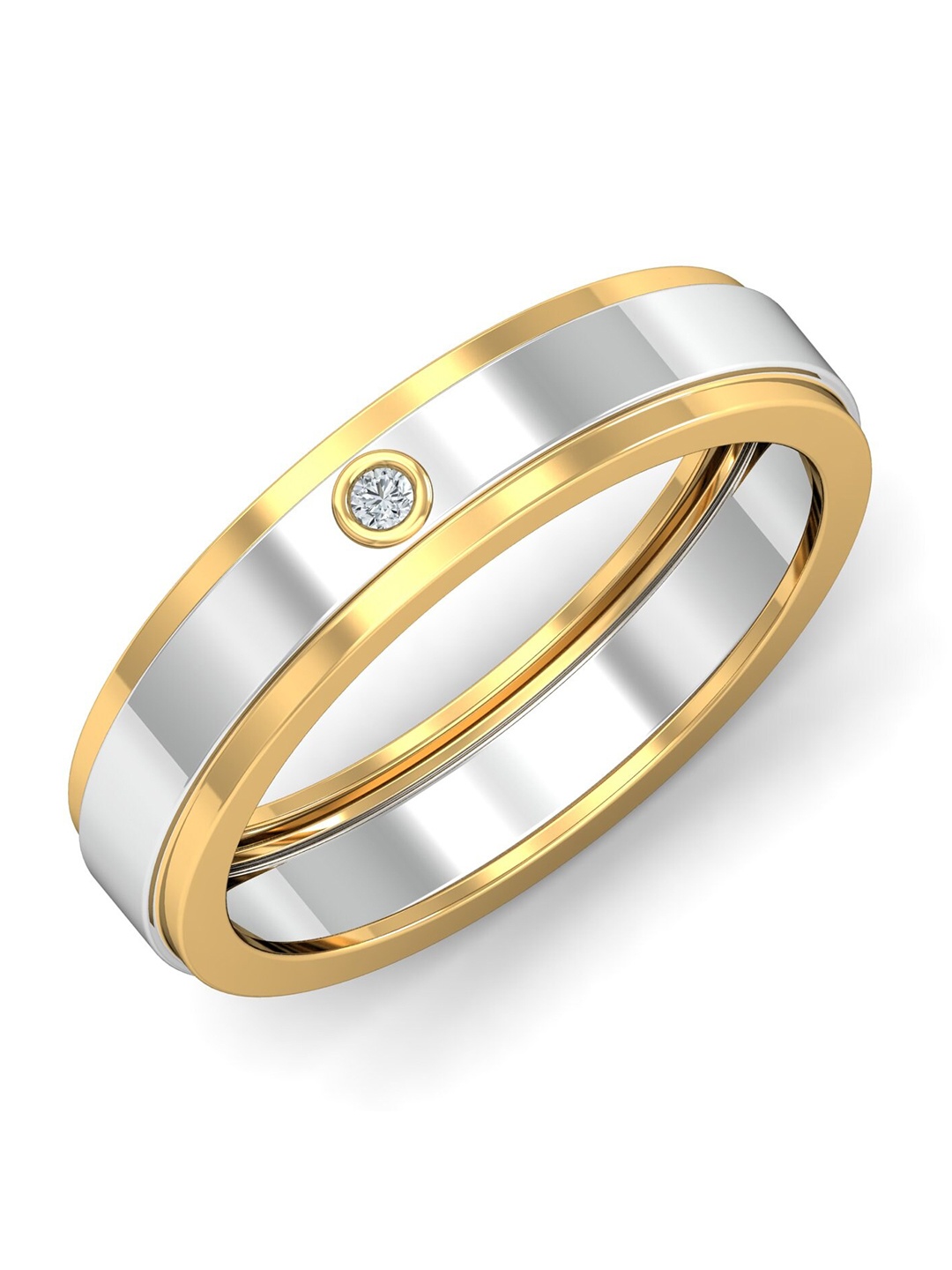 KUBERBOX Classic Dual Tone Men 18KT White Gold Diamond-Studded Band Ring- 4.5 gm, Silver
KUBERBOX Classic Dual Tone Men 18KT White Gold Diamond-Studded Band Ring- 4.5 gm, Silver
