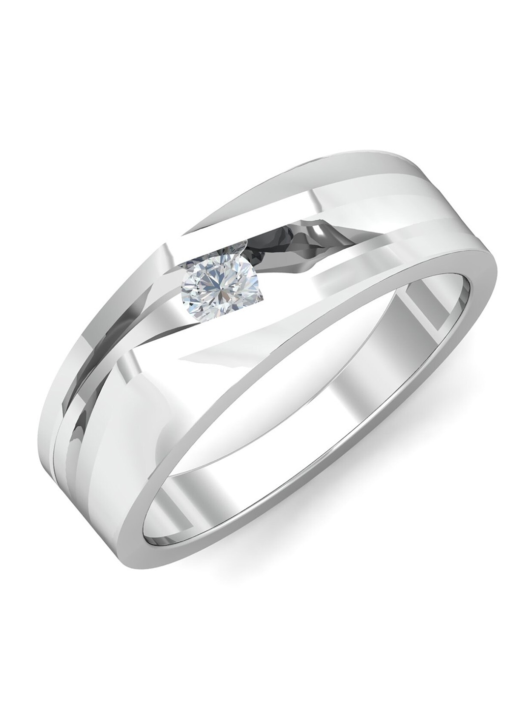 KUBERBOX Men Surreal Solitaire 18KT White Gold Diamond-Studded Ring-8.05 gm, Silver
KUBERBOX Men Surreal Solitaire 18KT White Gold Diamond-Studded Ring-8.05 gm, Silver
