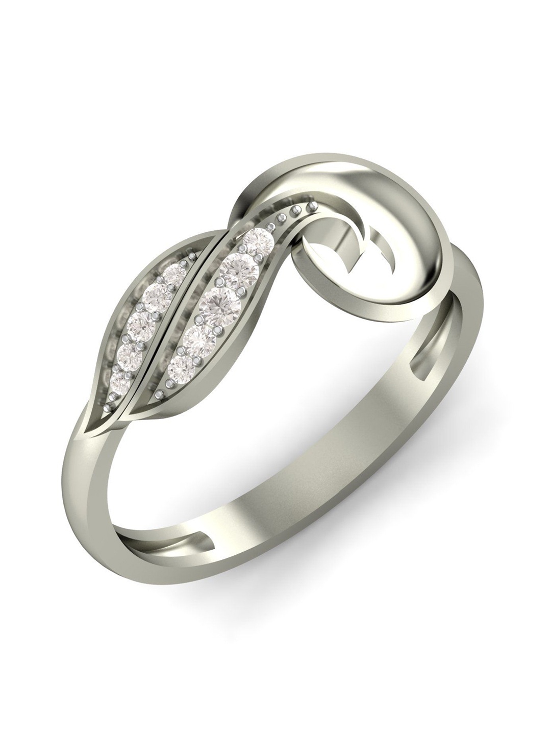 KUBERBOX The Princess' Demand 18KT White Gold Diamond Studded Ring -2.52 gm, Silver
KUBERBOX The Princess' Demand 18KT White Gold Diamond Studded Ring -2.52 gm, Silver
