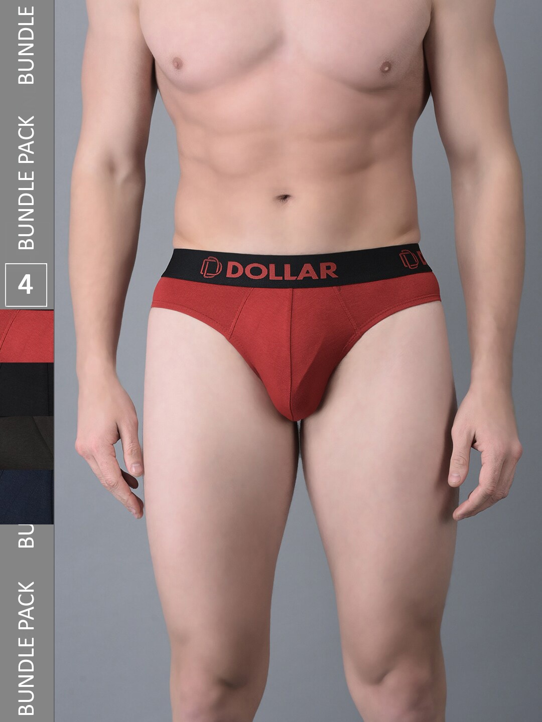 Dollar Bigboss Men Solid Pack of 4 Shuffle Intellisoft Cotton Spandex Briefs, Assorted
Dollar Bigboss Men Solid Pack of 4 Shuffle Intellisoft Cotton Spandex Briefs, Assorted
