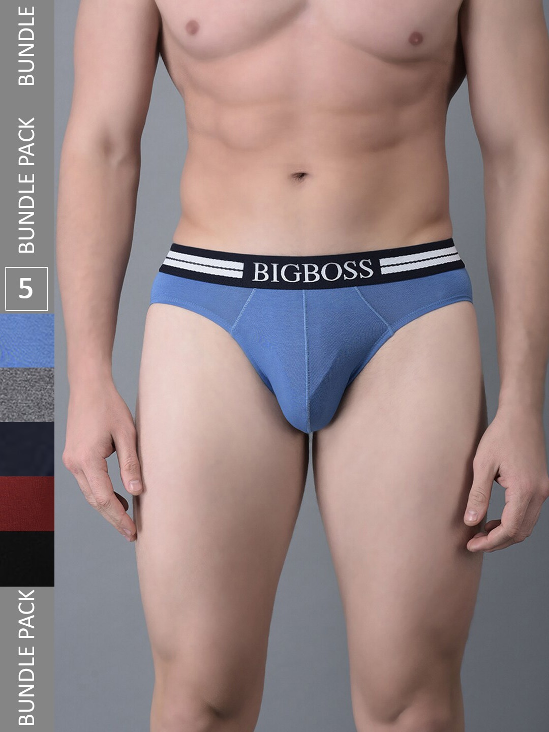Dollar Bigboss Men Pack of 5 Shuffle Intellisoft Cotton Modal Briefs- MJBR-10-GNDO, Assorted
Dollar Bigboss Men Pack of 5 Shuffle Intellisoft Cotton Modal Briefs- MJBR-10-GNDO, Assorted